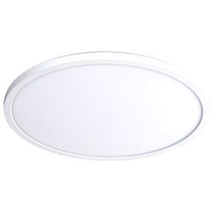 Round LED 7 inch White Flush Mount Ceiling Light in 3000K
