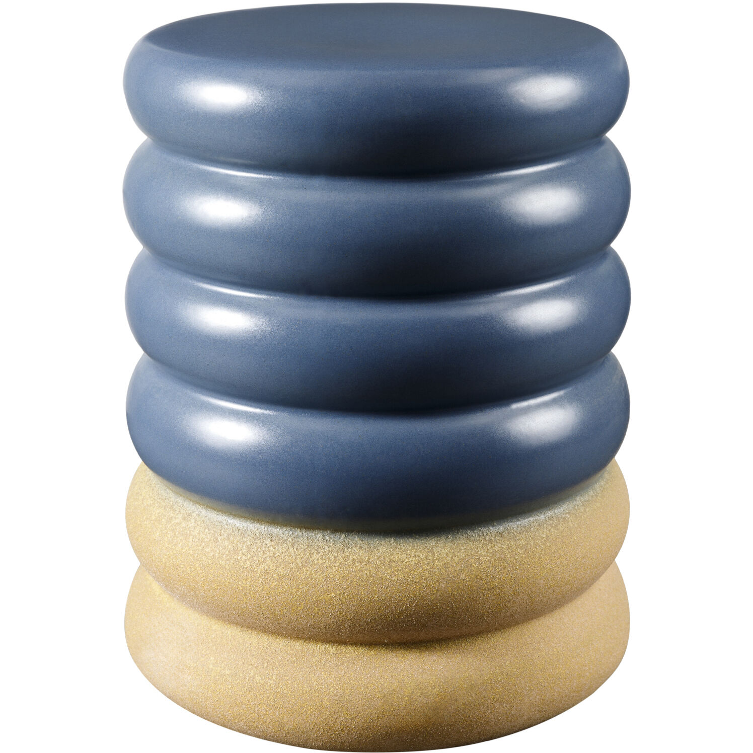 Bizen 17.3 X 13 inch Blue / Khaki / Blue / Khaki End Table