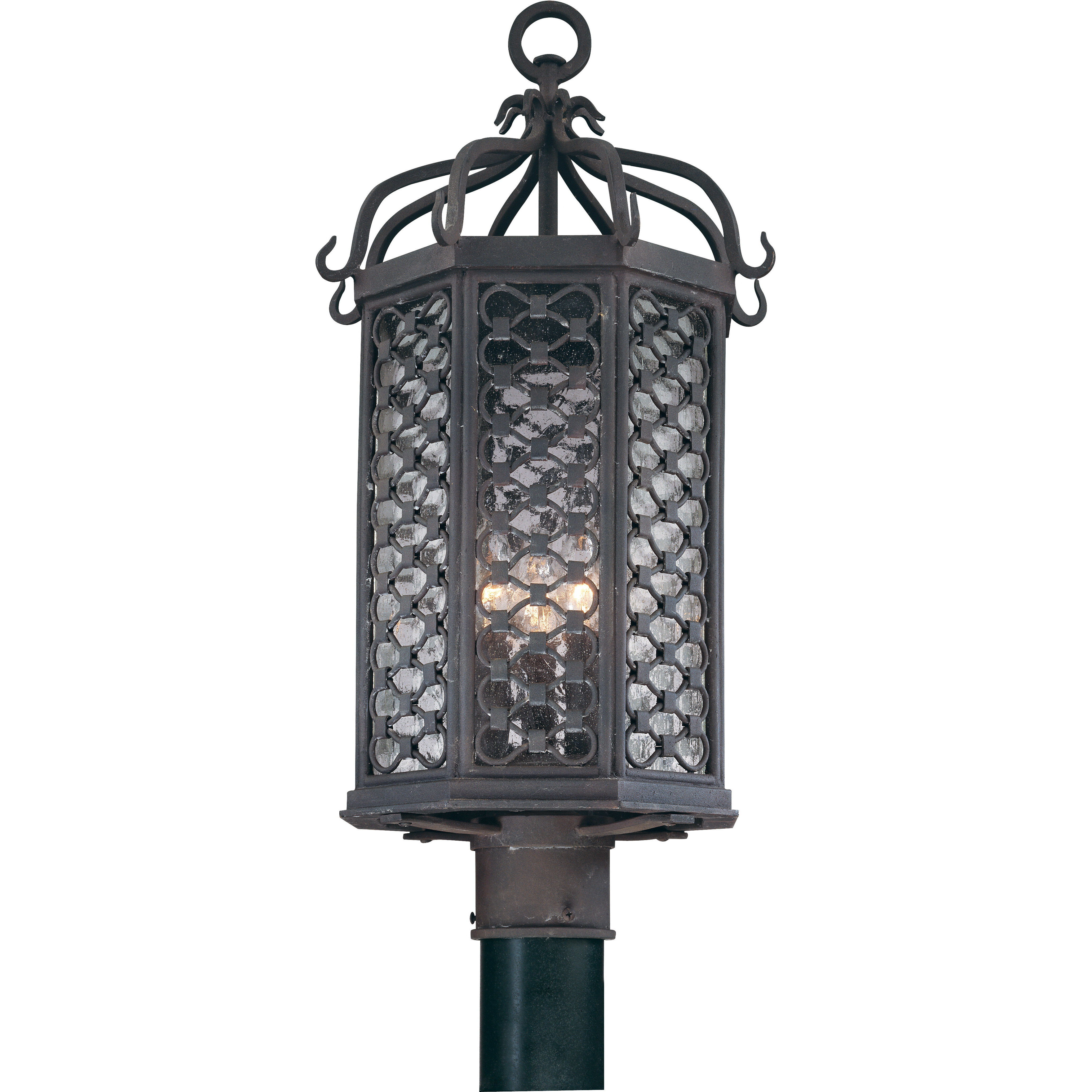 Los Olivos 3 Light 23 inch Textured Iron Post