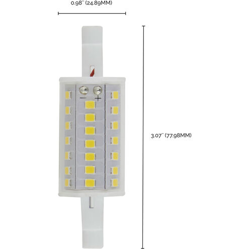 Satco S11220 Lumos LED LED J-Type Double Contact Recessed Base 6.00 watt  3000K Light Bulb