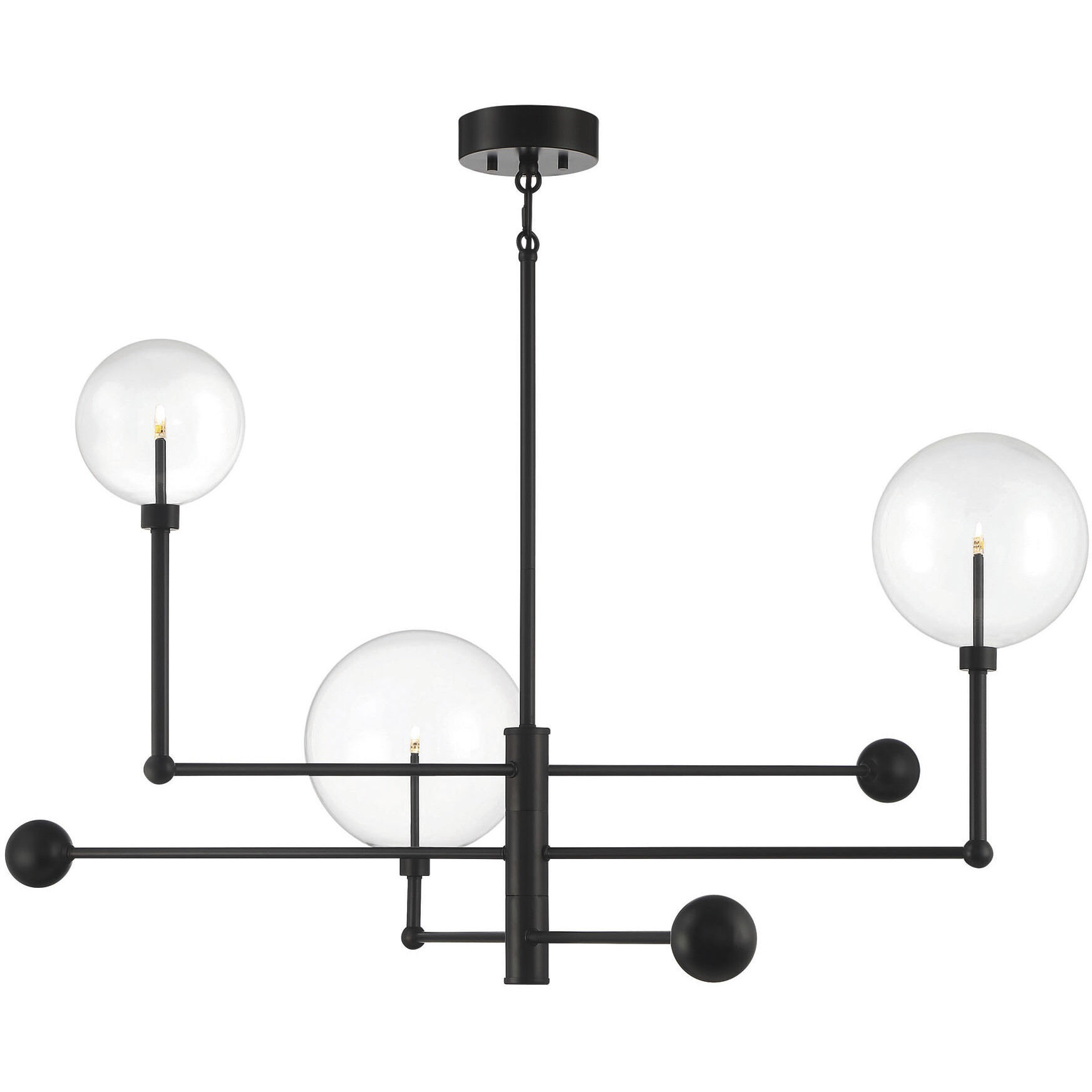 Modern 3 Light 46.00 inch Chandelier
