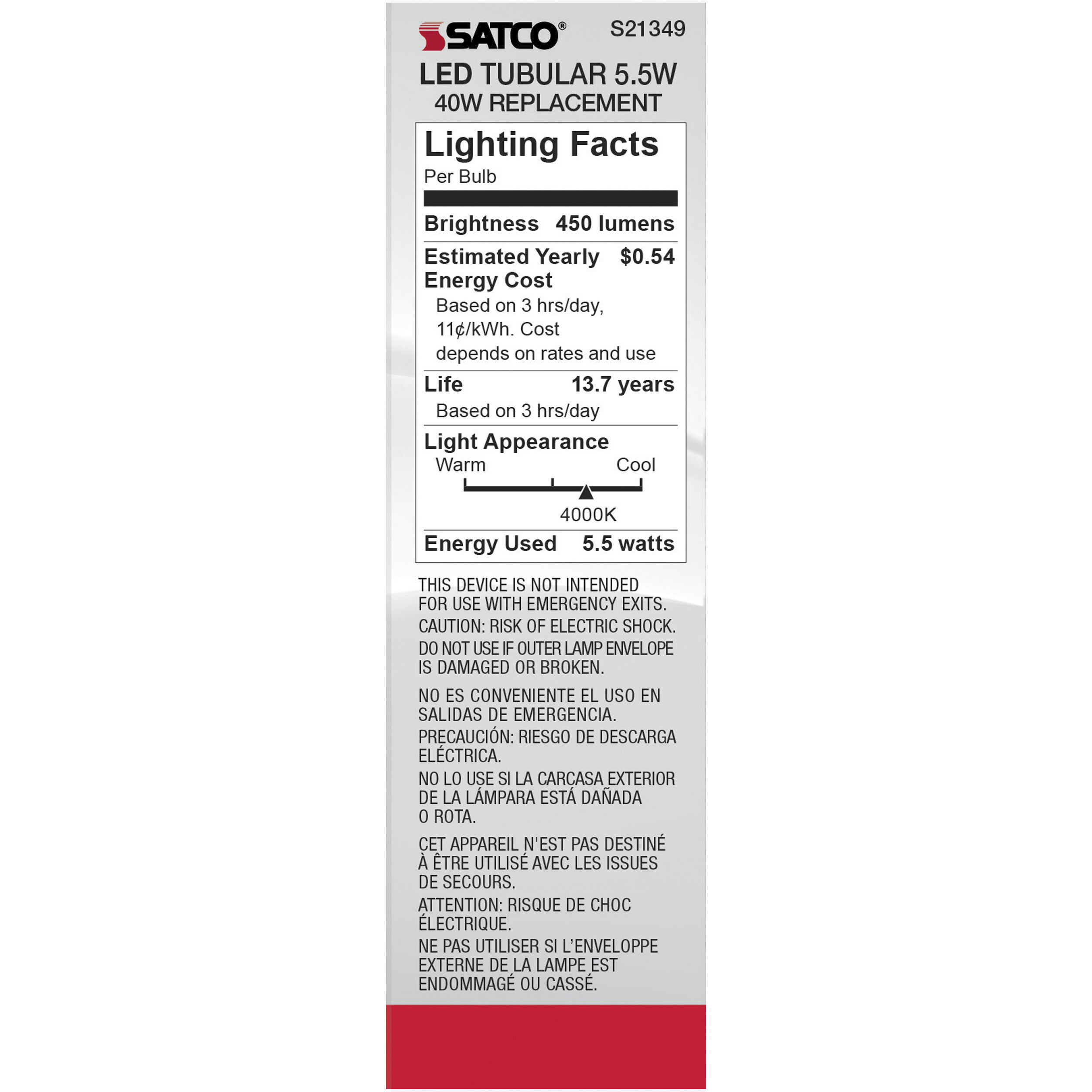 Lumos LED Medium Medium 5.50 watt 4000K LED Filament