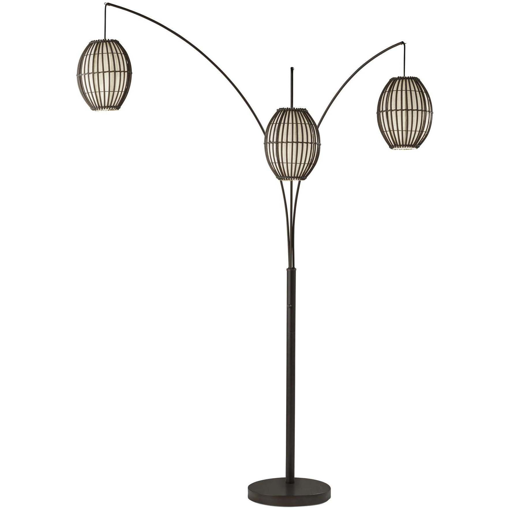 Maui 77 inch 60 watt Antique Bronze Arc Lamp Portable Light