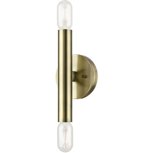 Copenhagen 2 Light 5 inch Antique Brass ADA ADA Wall Sconce Wall Light