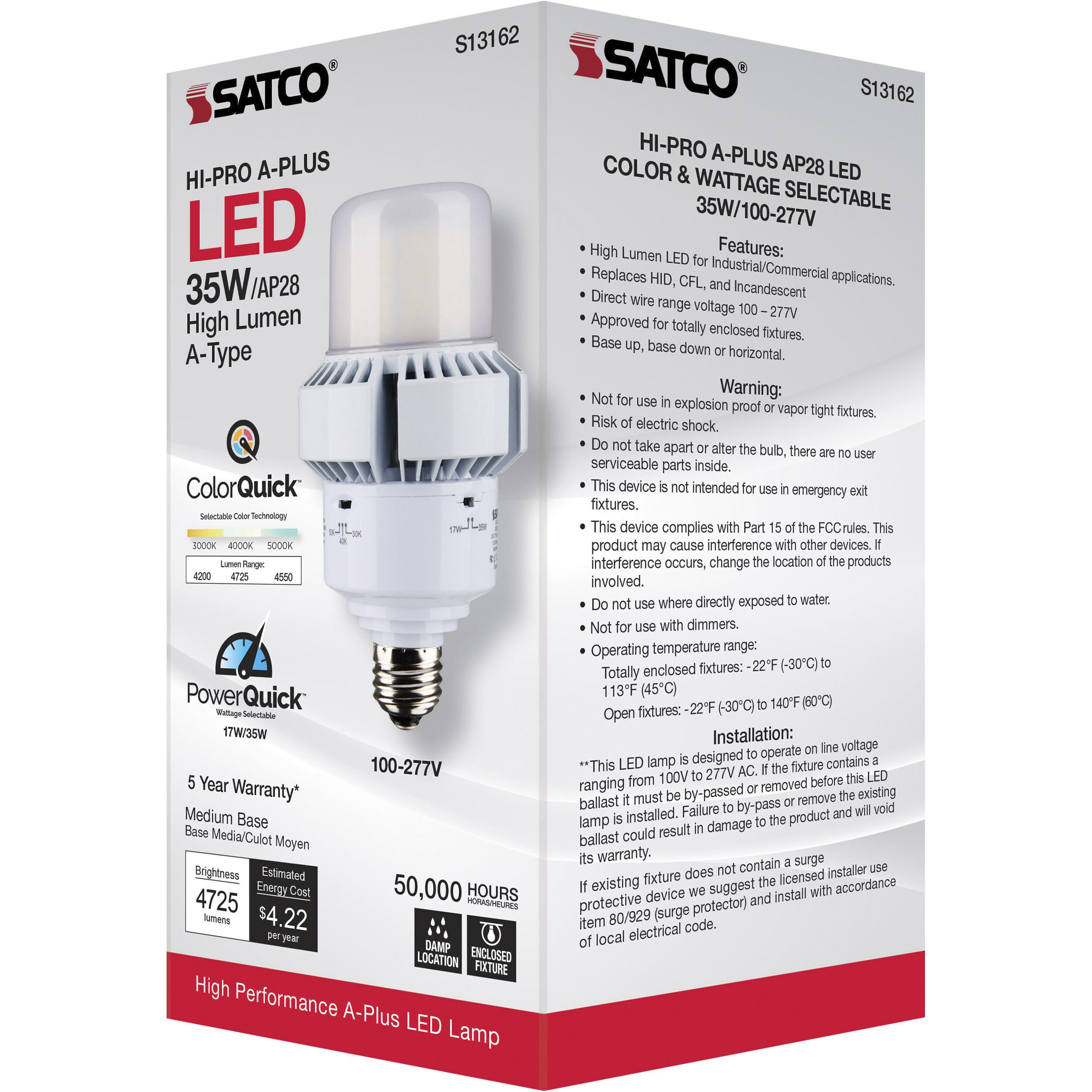 Lumos LED AP28 / ED28 Medium 35.00 watt 3000K HID Replacements