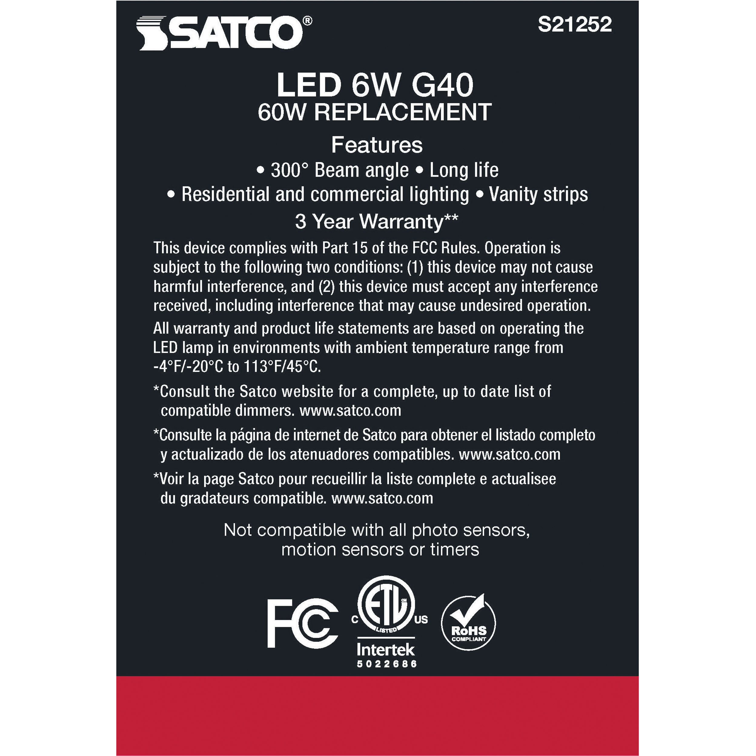 Lumos LED Medium Medium 6.00 watt 2700K LED Filament