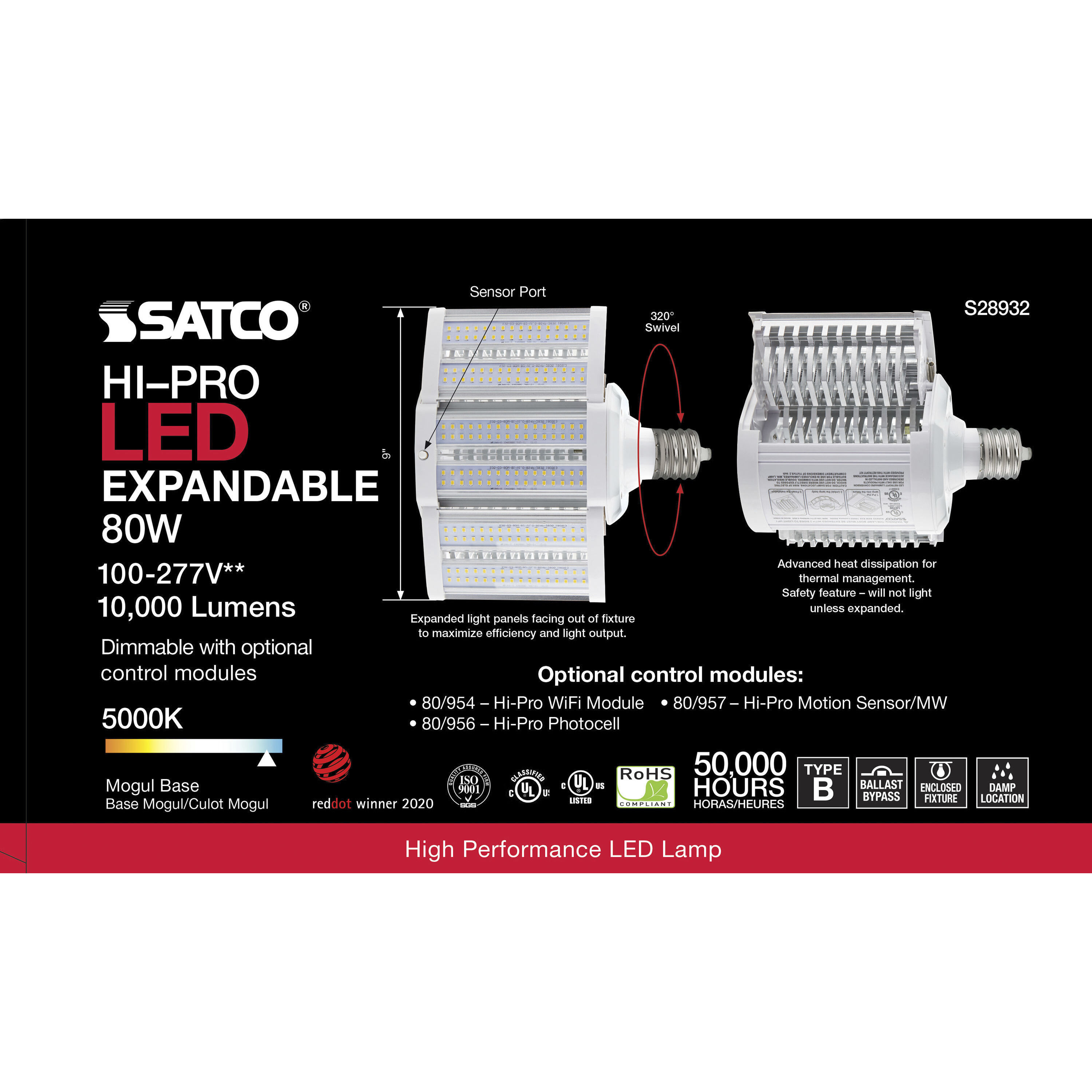 Hi-Pro LED EX39 80 watt 5000K Light Bulb