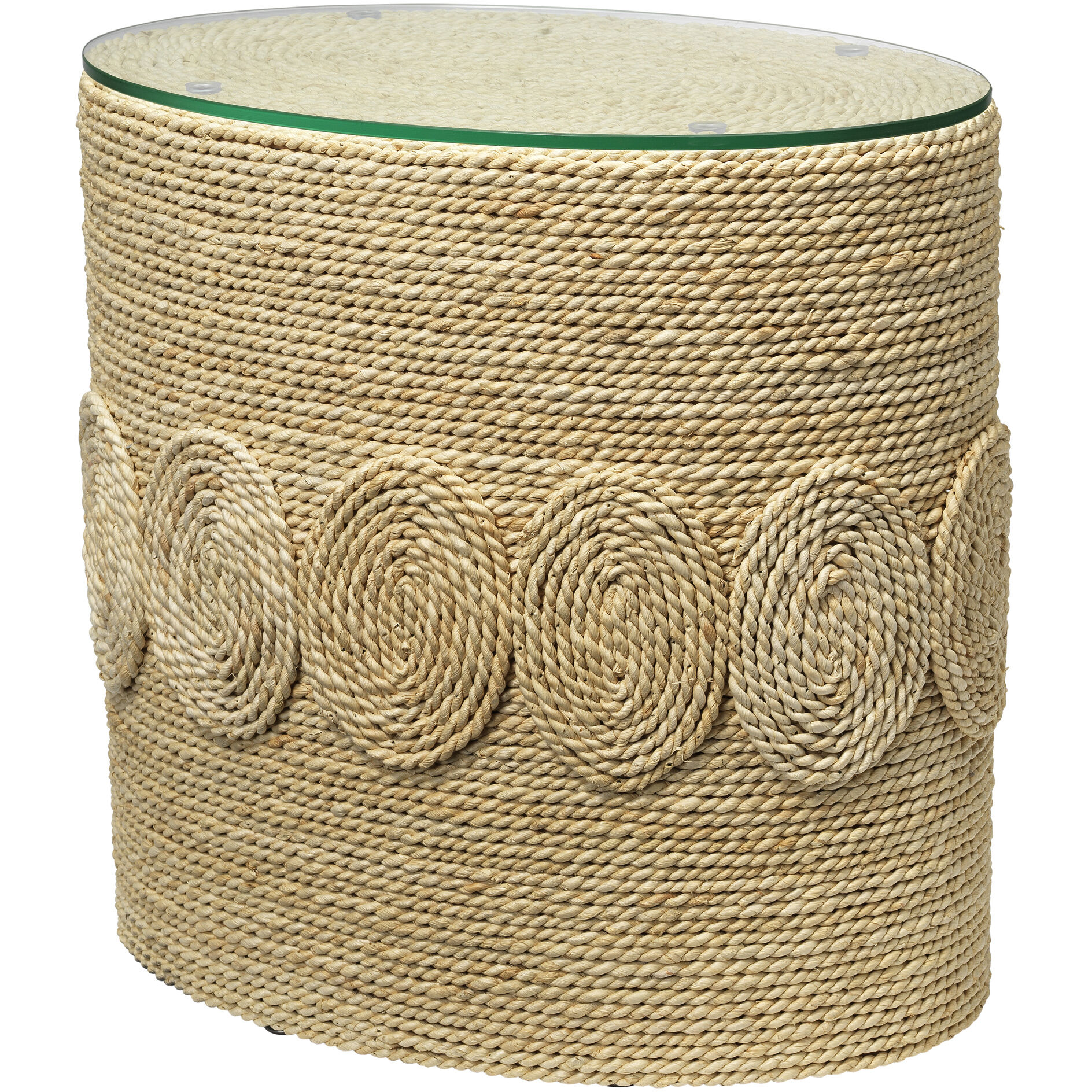 Barbados Oval 20 X 20 inch Off-White Side Table