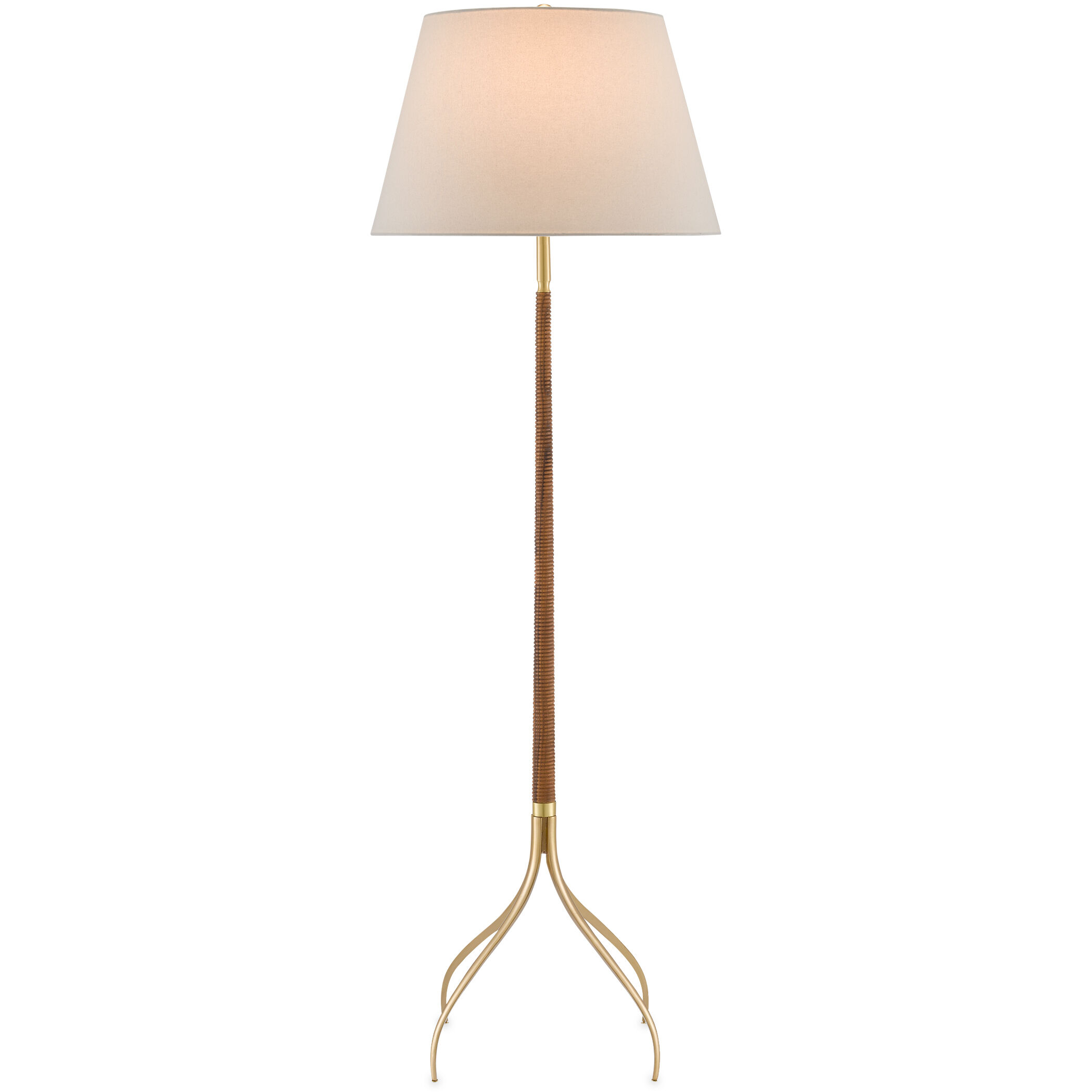 Circus 66.5 inch 150 watt Natural/Brushed Brass Floor Lamp Portable Light