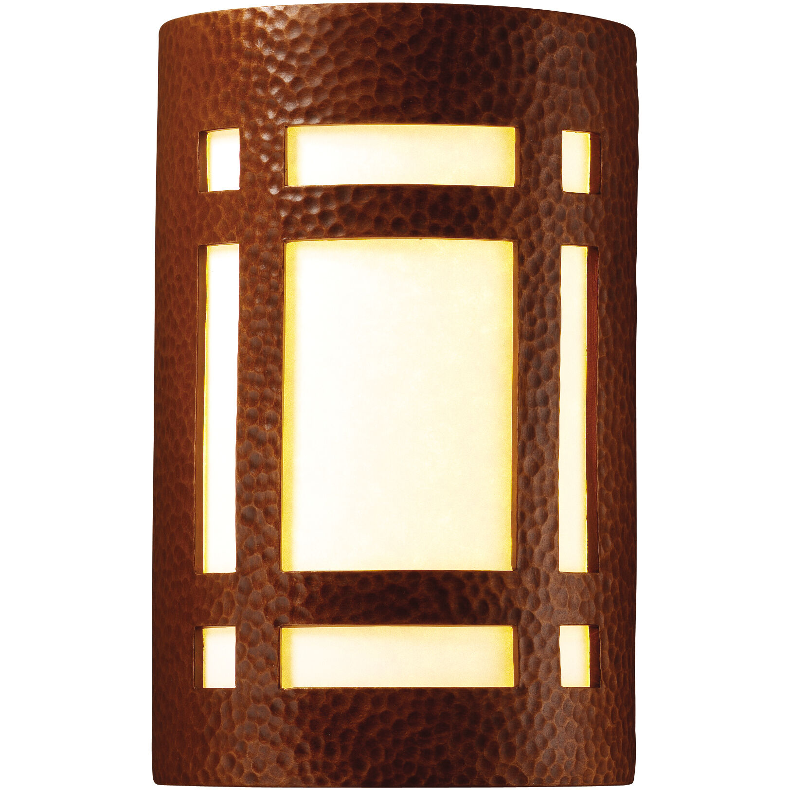 Ambiance LED 8 inch Hammered Pewter Wall Sconce Wall Light in 1000 Lm LED, Large