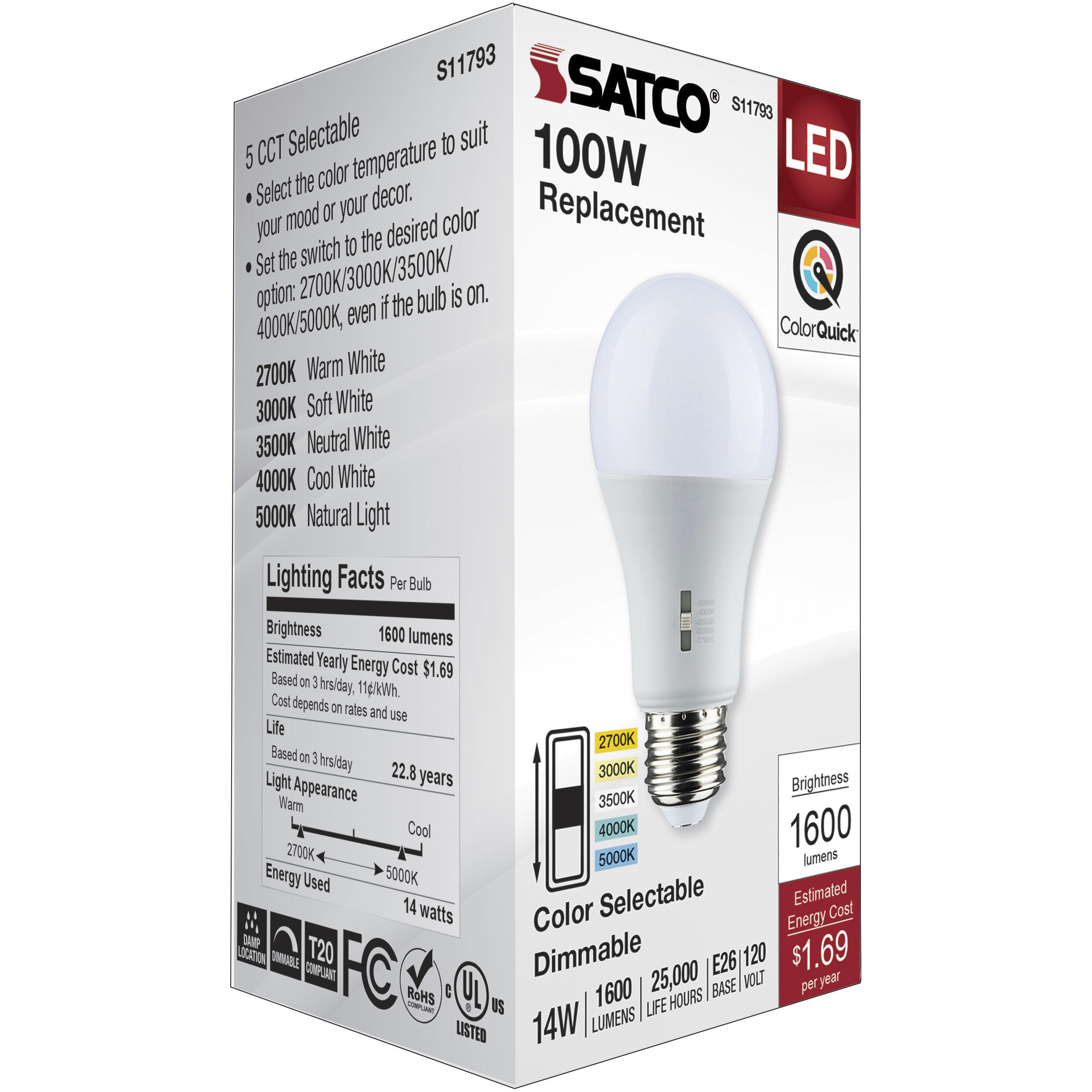 Lumos Medium 14.00 watt 2700K Light Bulb
