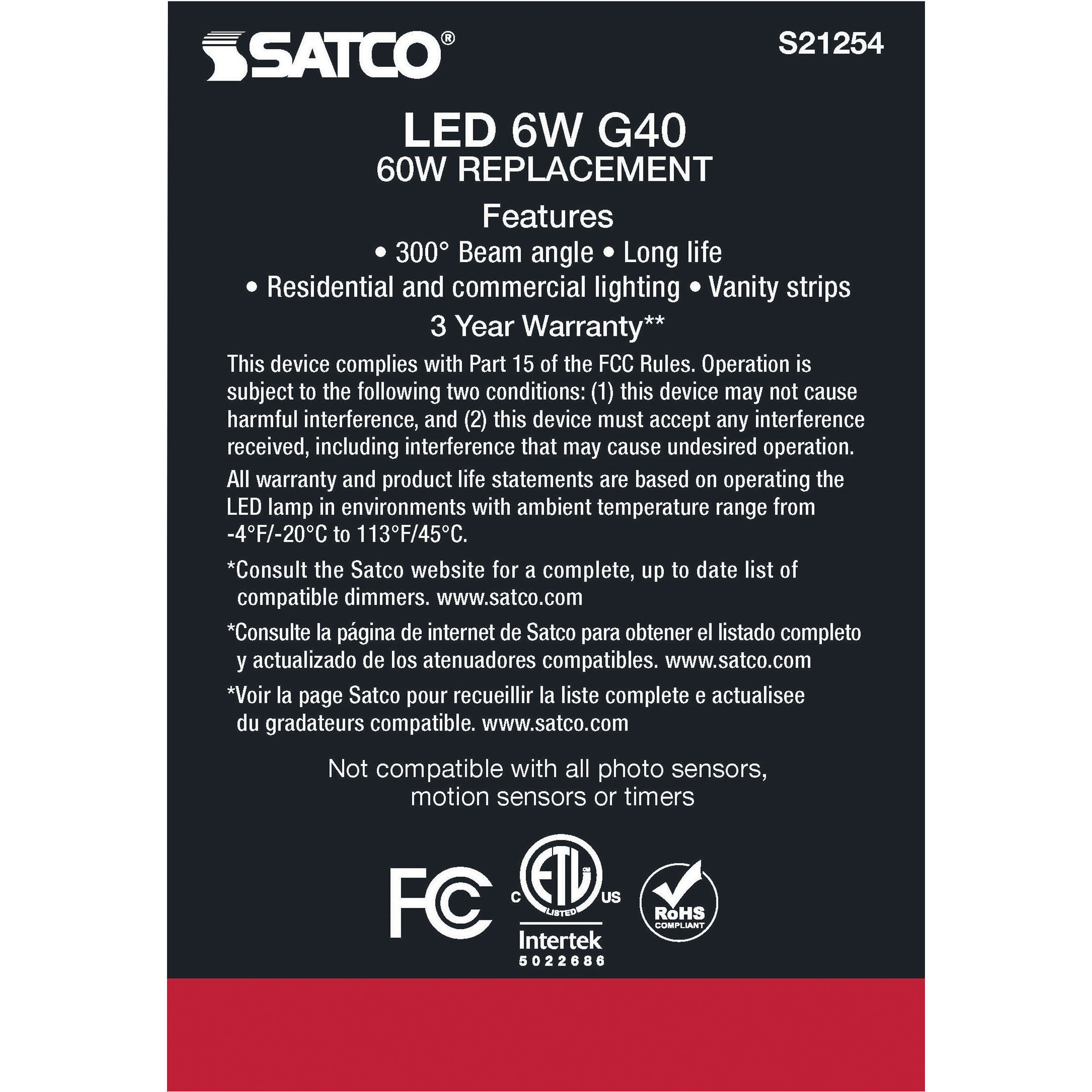 Lumos LED Medium Medium 6.00 watt 4000K LED Filament