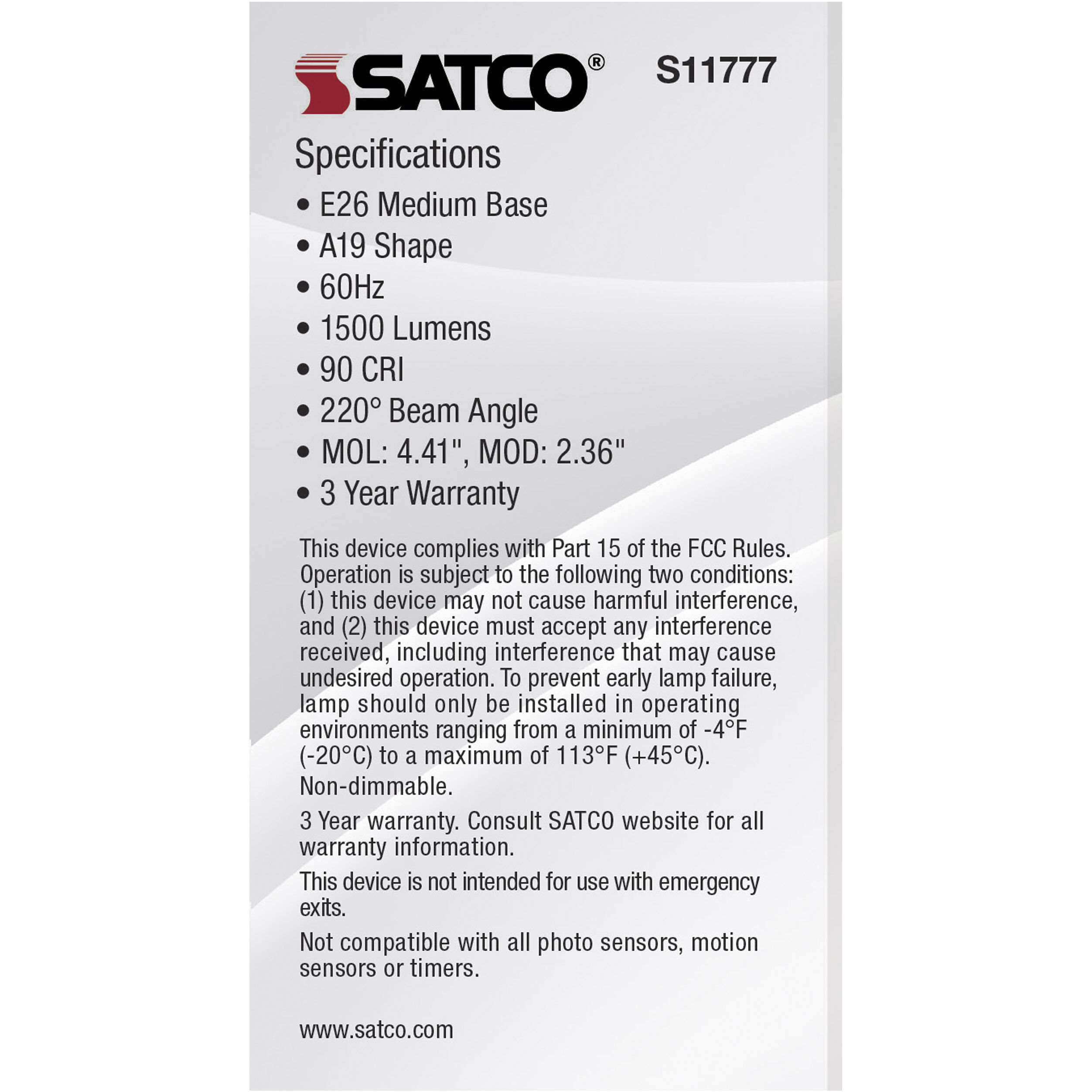 Lumos Medium 14.00 watt 3000K Light Bulb, Pack of 4