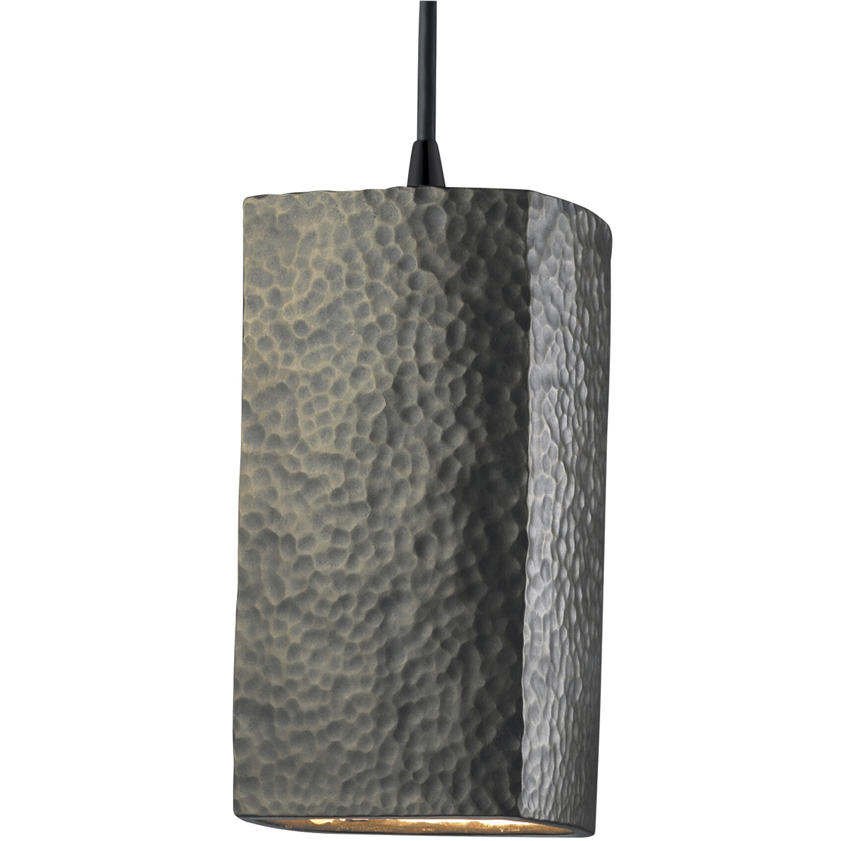 Radiance Collection LED 5.5 inch Matte Black and Hammered Brass and Black Pendant Ceiling Light