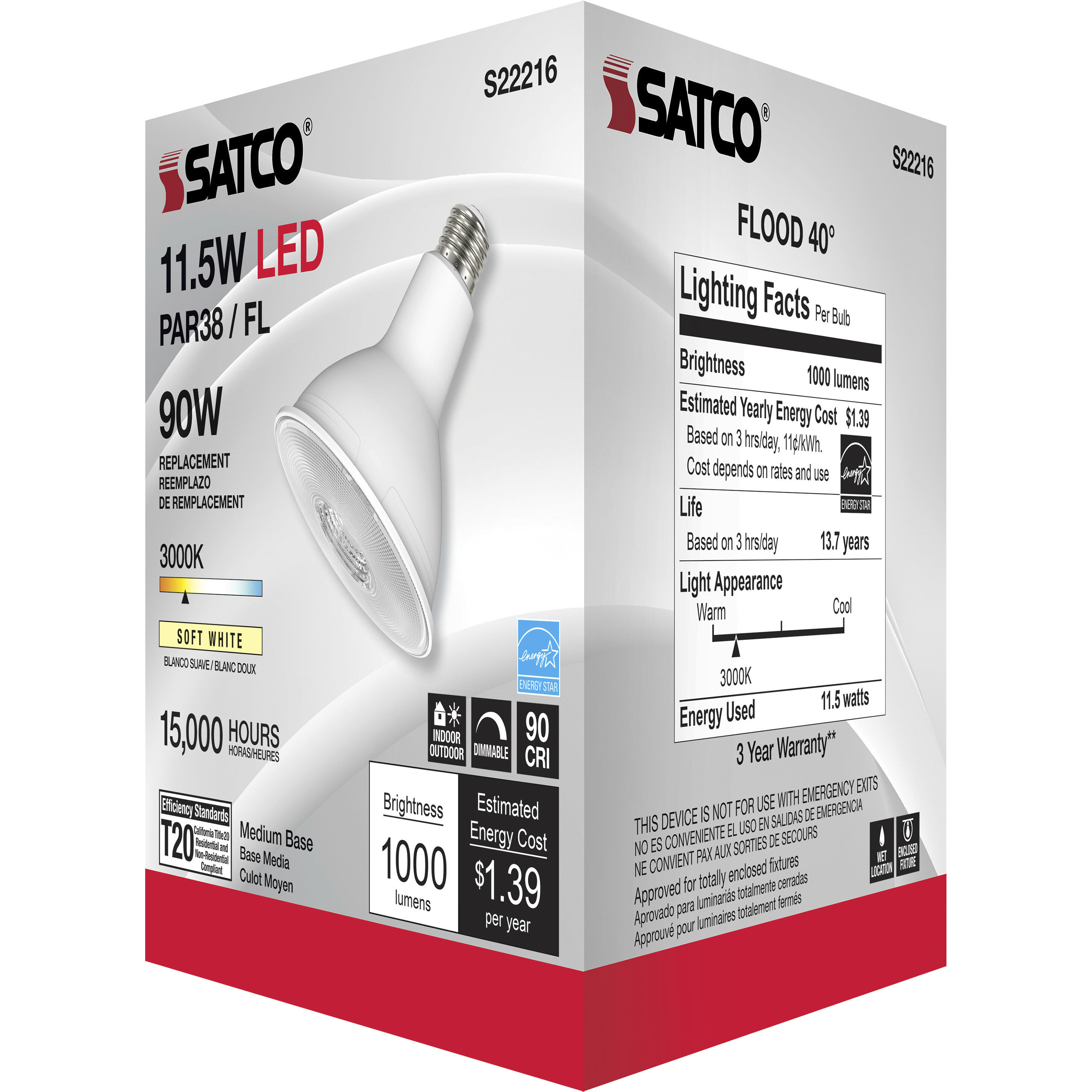 Lumos LED LED PAR Medium 11.50 watt Light Bulbs