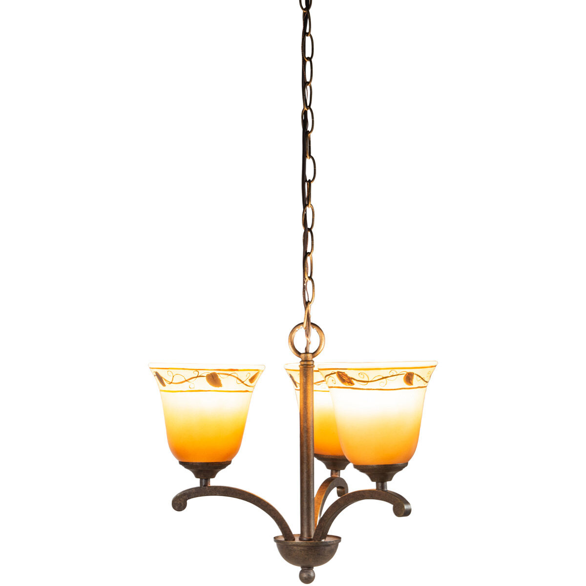 Springdale 3 Light 15.5 inch Antique Golden Bronze Chandelier Ceiling Light