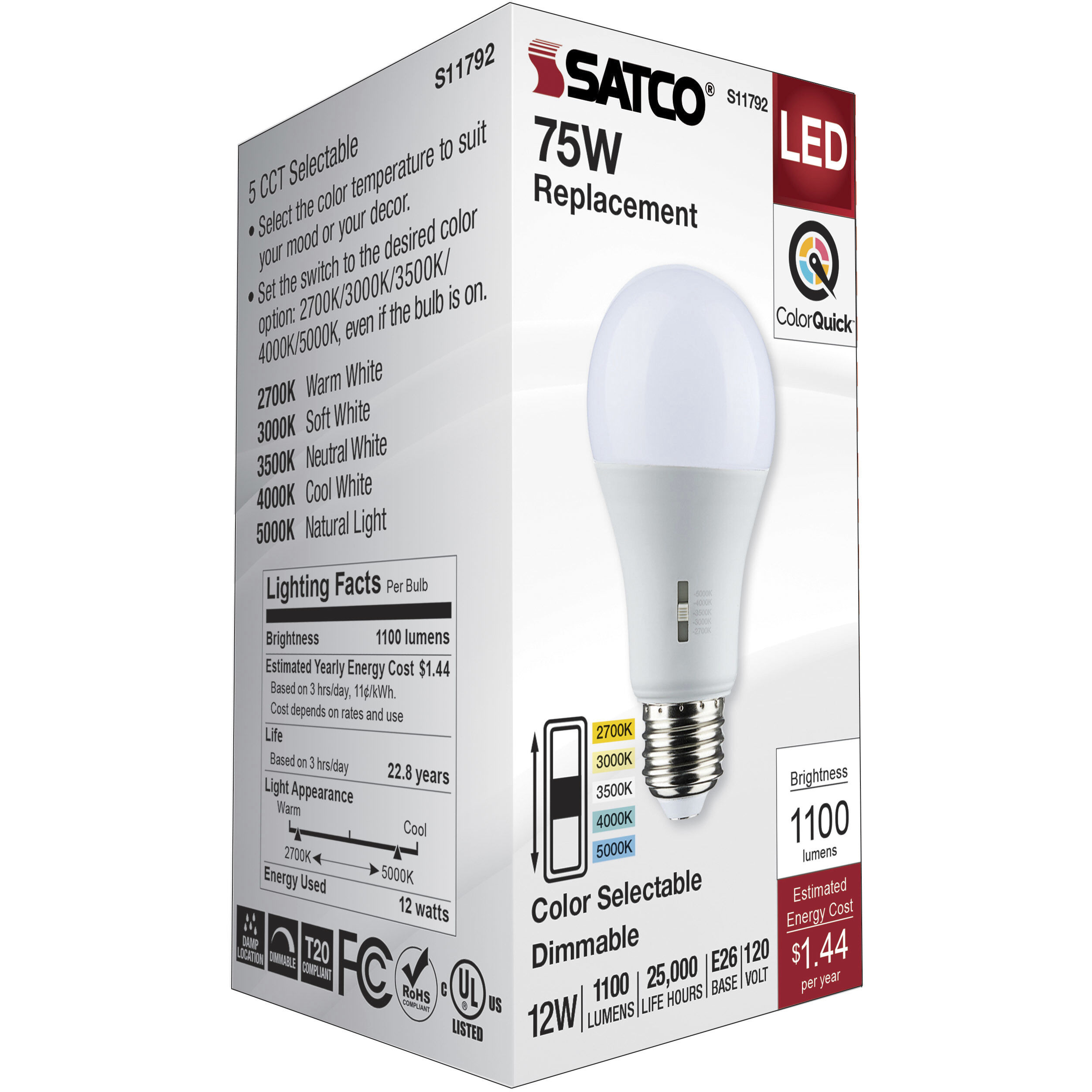 Lumos Medium 12.00 watt 2700K Light Bulb