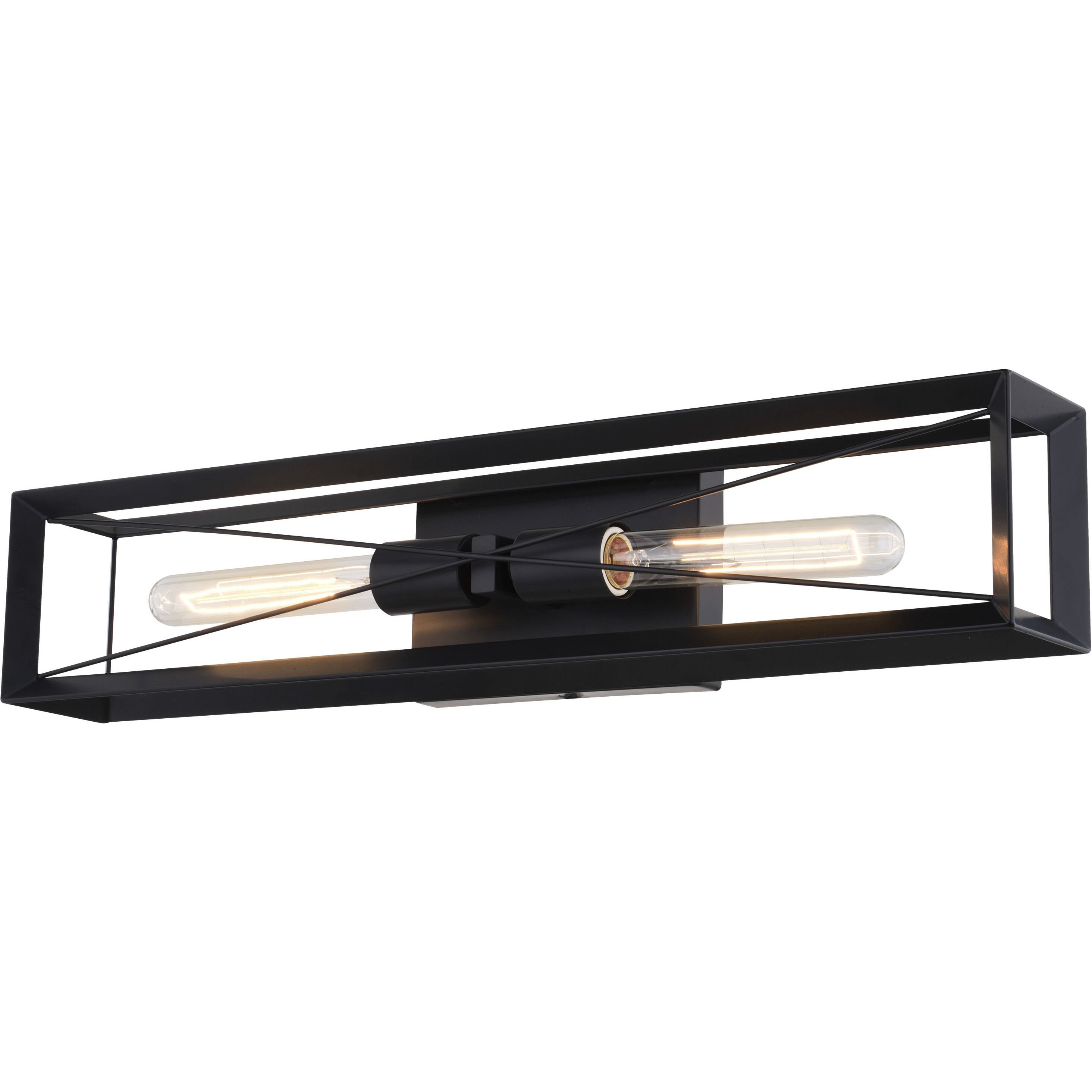 Milton 2 Light 24 inch Matte Black Wall Light