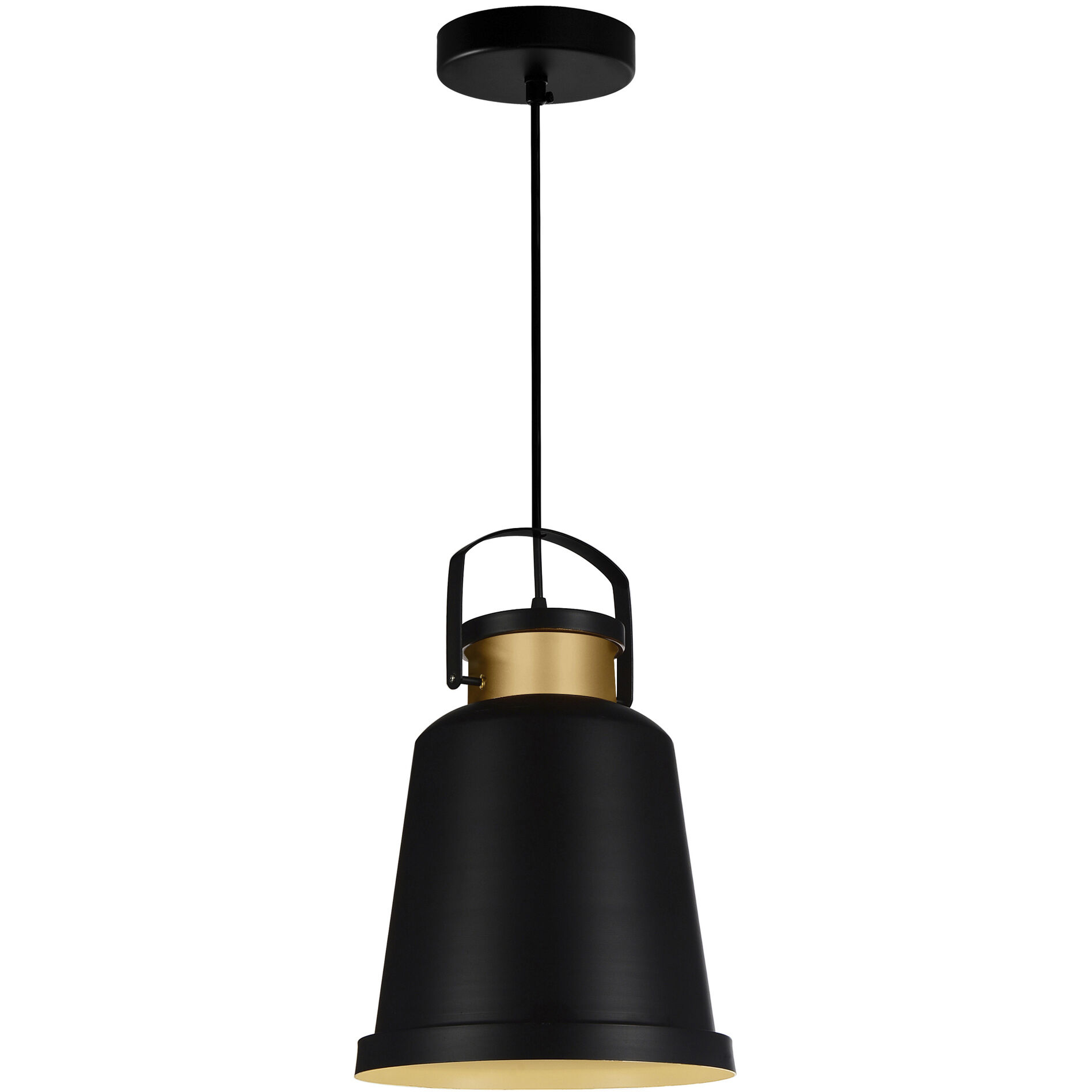 Elisa 1 Light 10 inch Black Down Pendant Ceiling Light