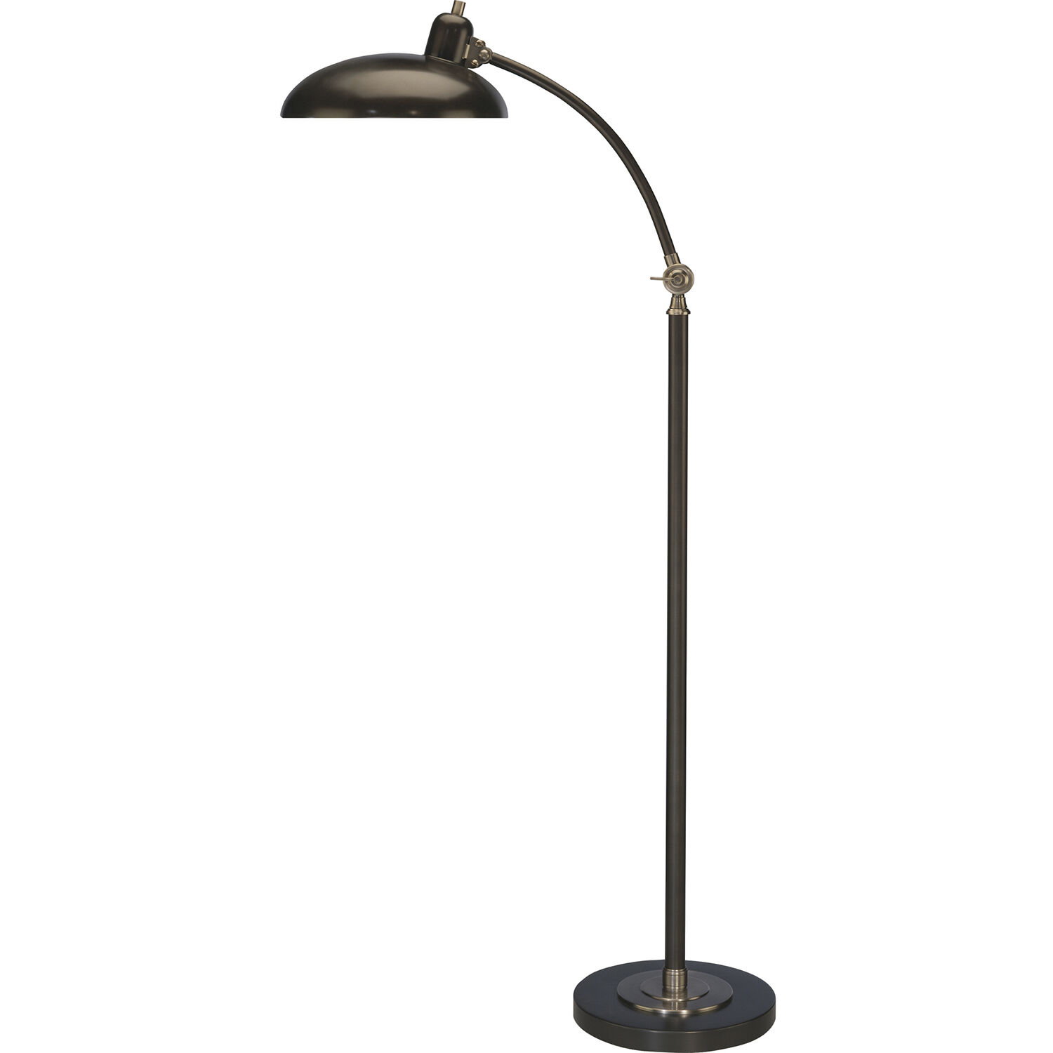 Bruno 40.38 inch 60 watt Lead Bronze with Ebonized Nickel Floor Lamp Portable Light