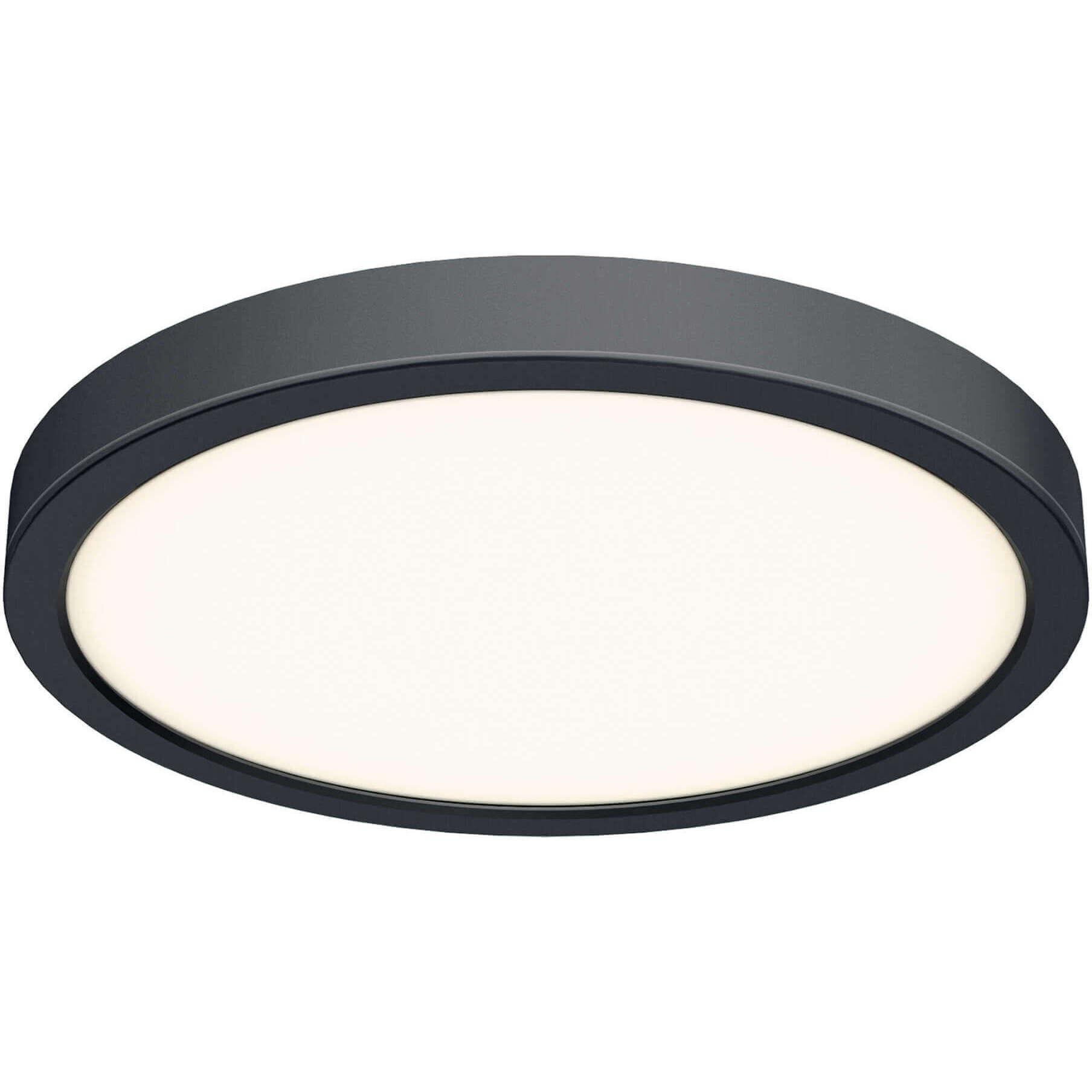 Delta 1 Light 18 inch Black Flushmount Ceiling Light
