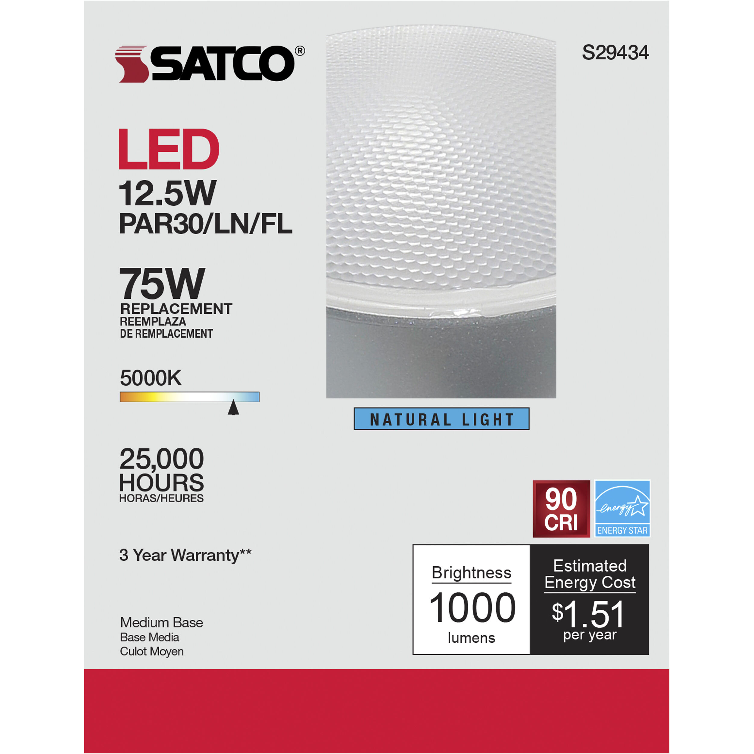 Lumos LED PAR30LN Medium 12.50 watt 120 5000K LED Bulb