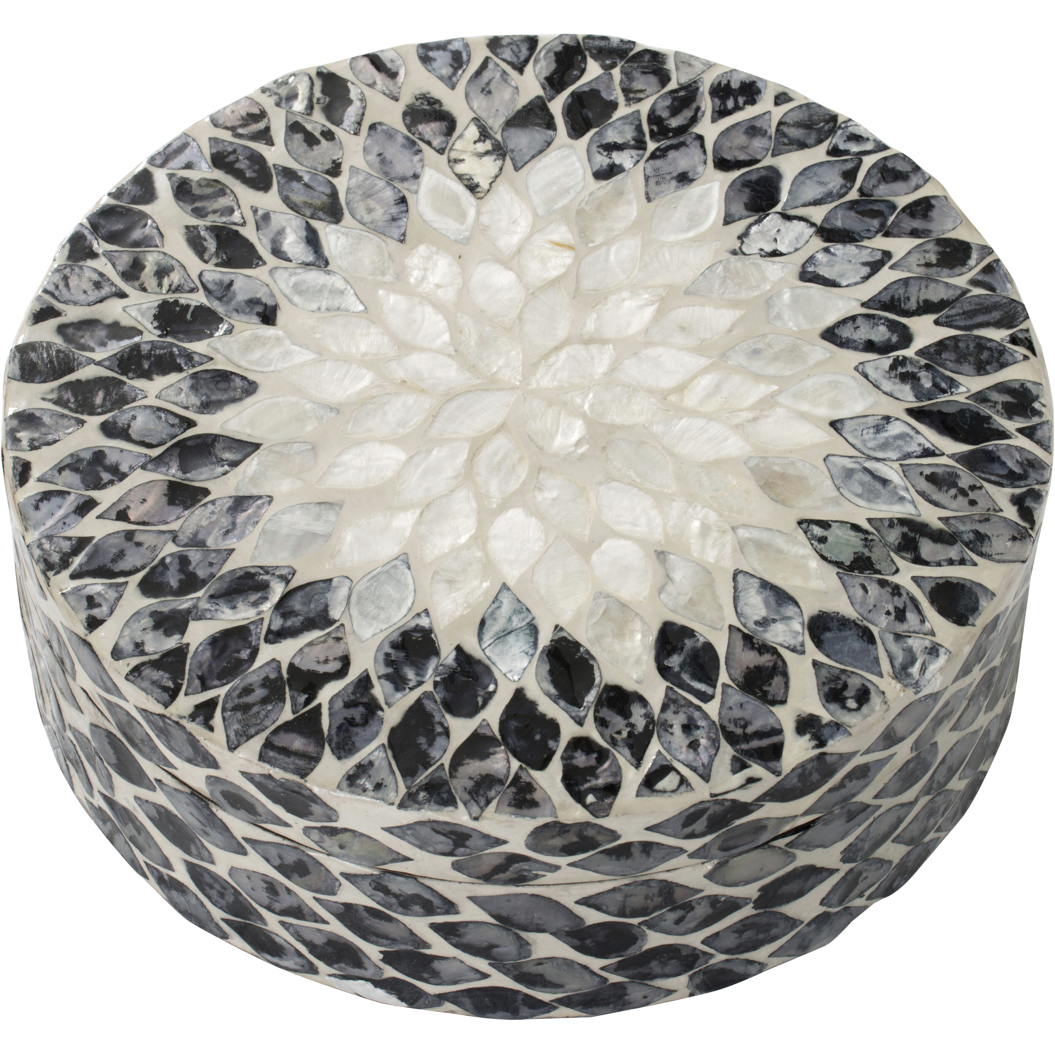 Anita 10.04 inch Pearl Black and Pearl White and White Box