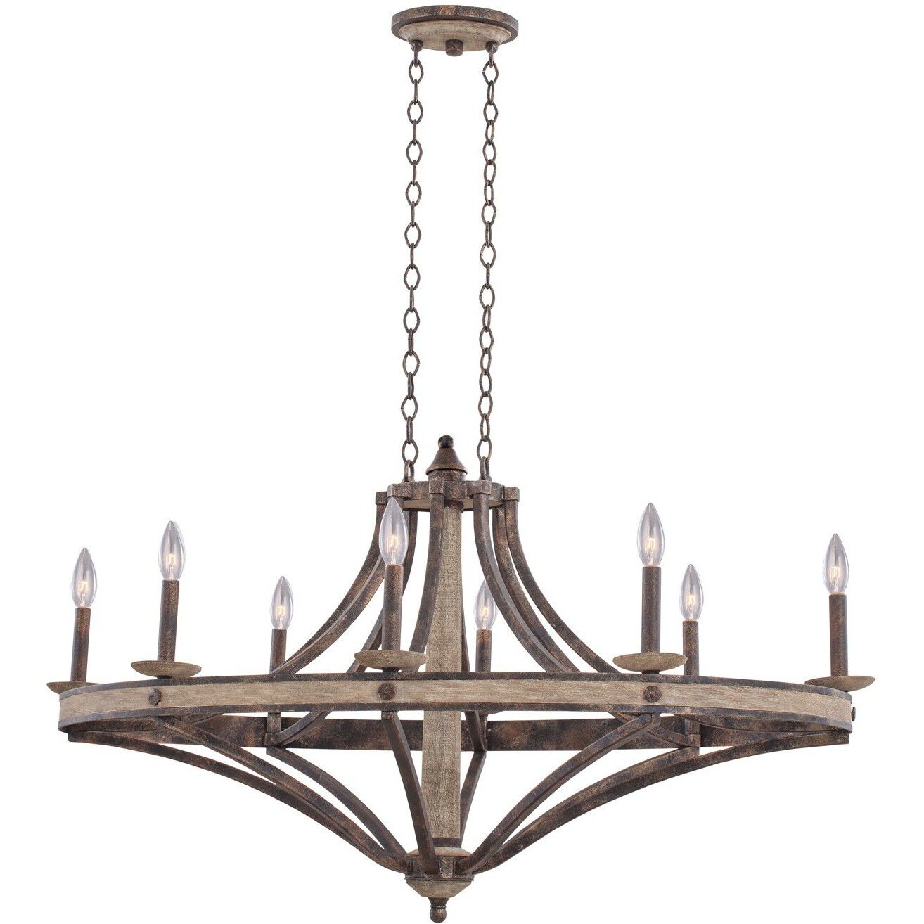 Coronado 8 Light 43.75 inch Florence Gold Chandelier Ceiling Light