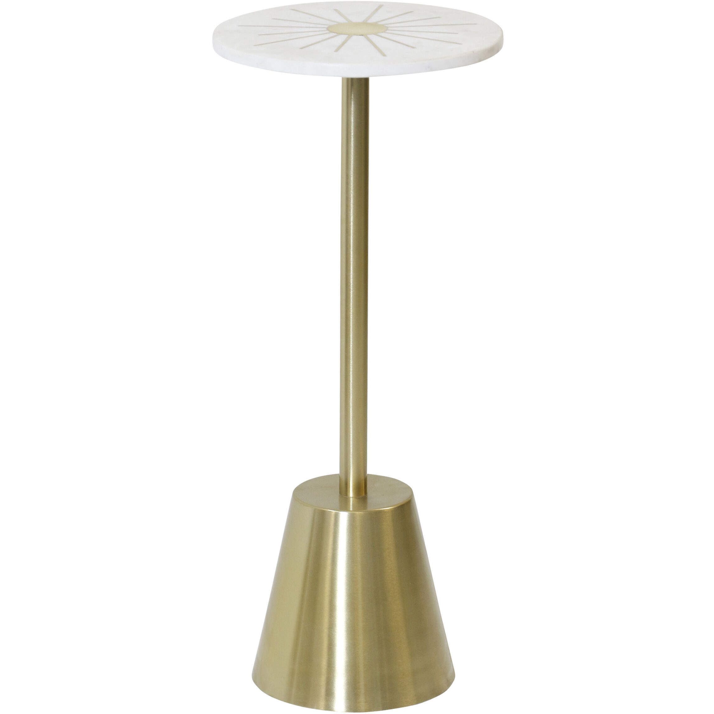 Aurelia 24 X 10 inch Gold and White Accent Table