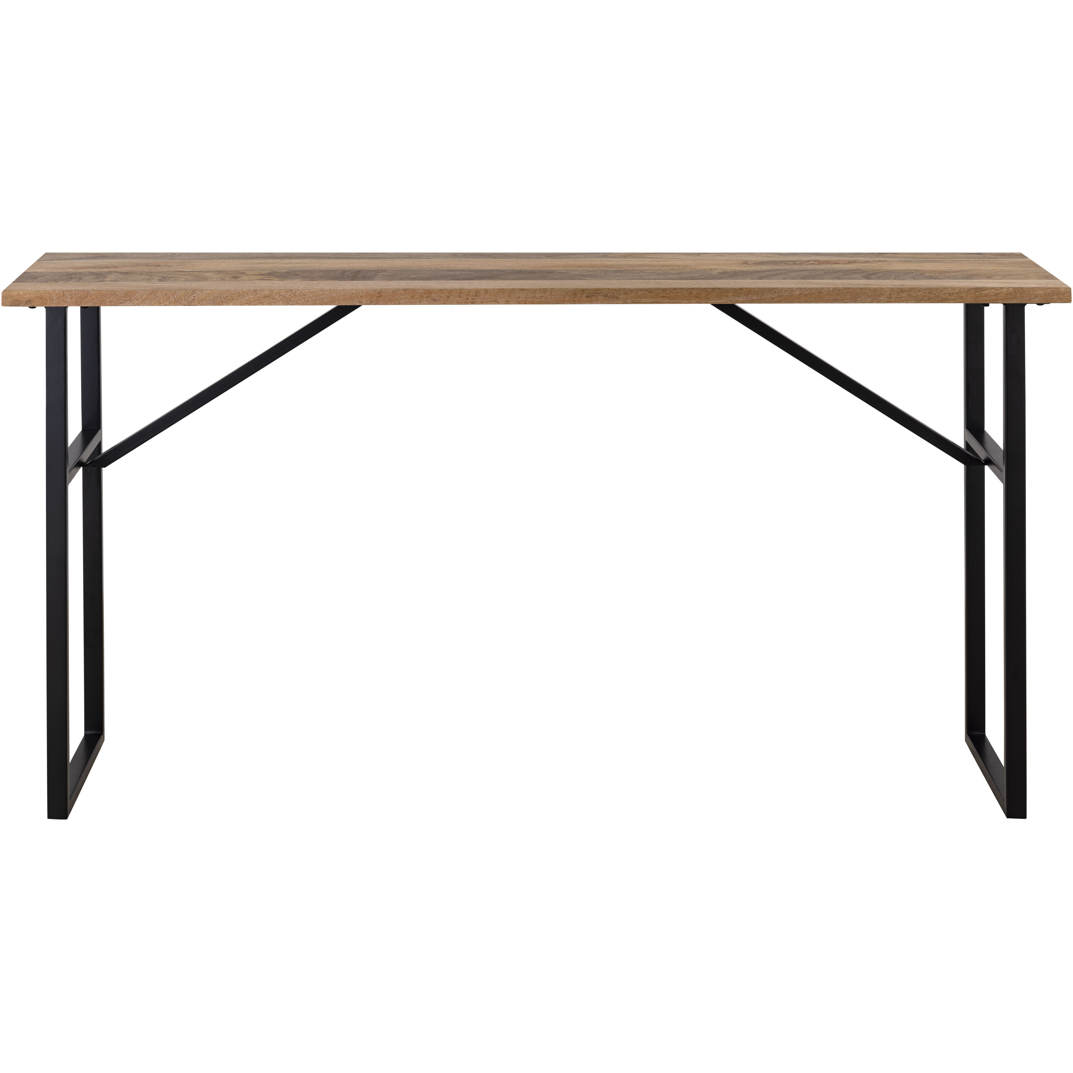 Deven 60 X 15.5 inch Natural Wood and Black Console Table