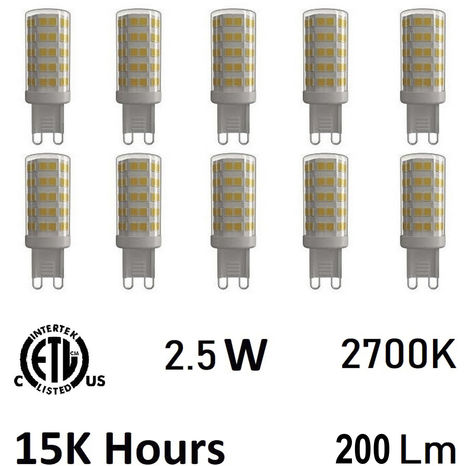 G9 LED G9 G9 2.50 watt 120 3000K LED Bulb