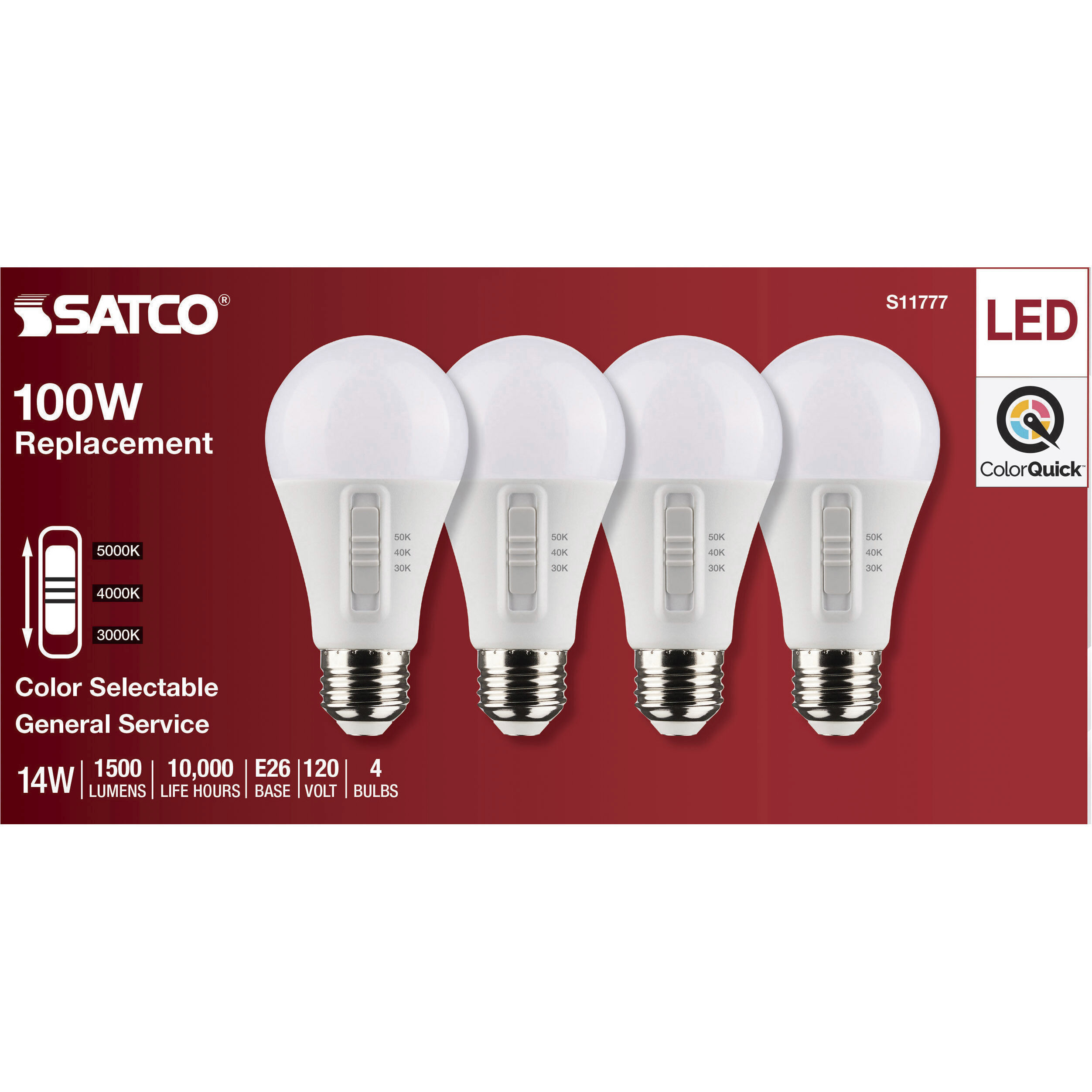 Lumos Medium 14.00 watt 3000K Light Bulb, Pack of 4
