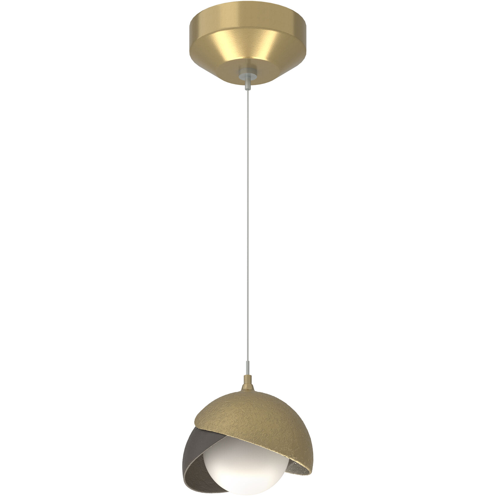 Brooklyn 1 Light 6 inch Modern Brass and Dark Smoke Mini Pendant Ceiling Light - Open Box