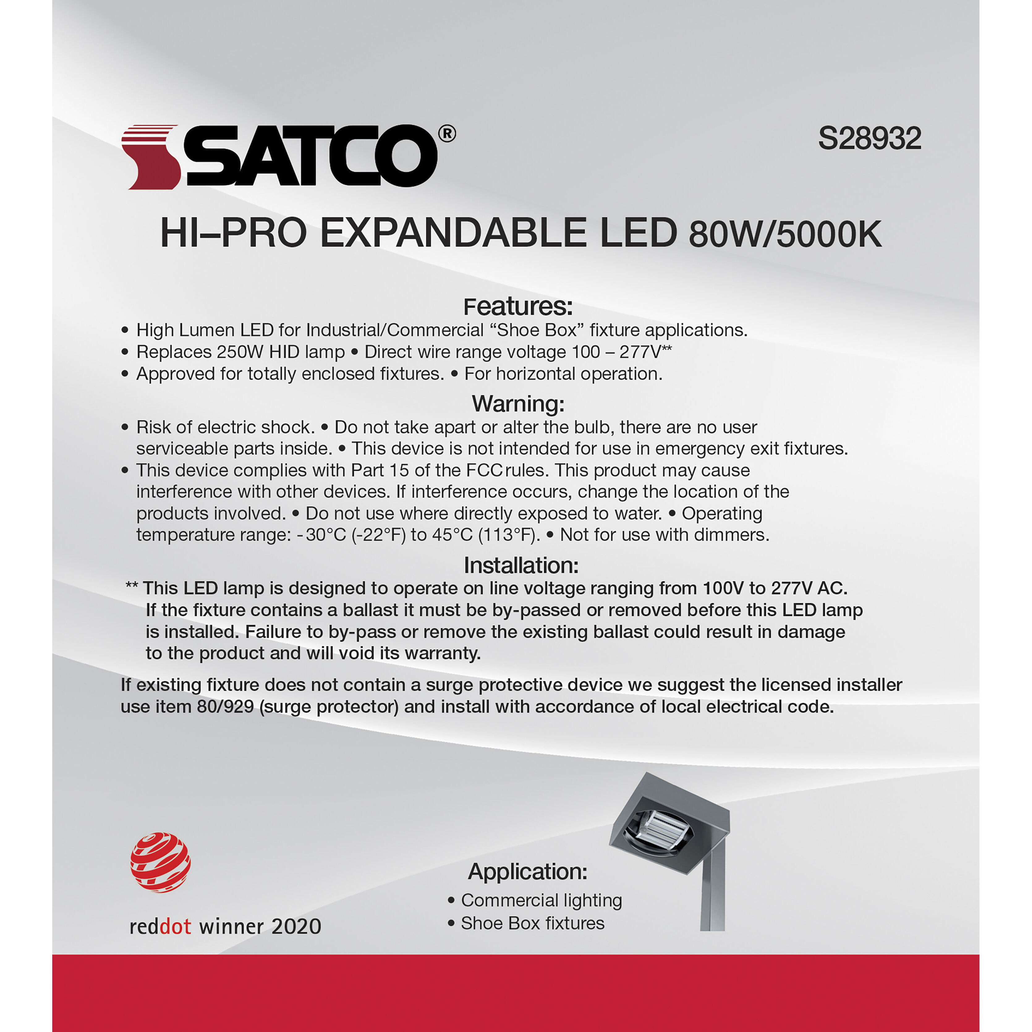 Hi-Pro LED EX39 80 watt 5000K Light Bulb