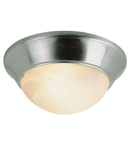Athena 2 Light 14 inch Brushed Nickel Flushmount Ceiling Light