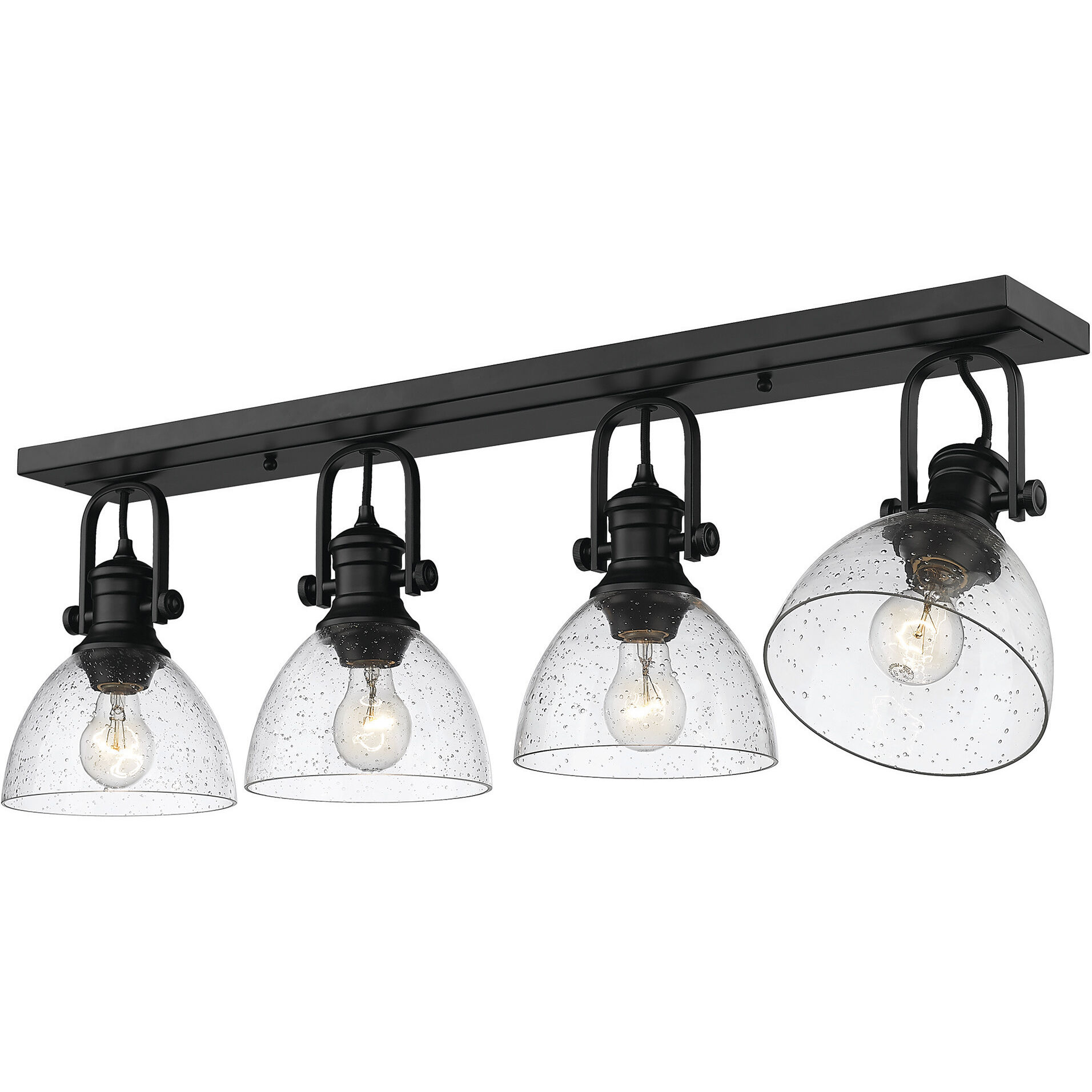 Yep Hines 4 Light 34.5 inch Matte Black Semi-Flush Mount Ceiling Light