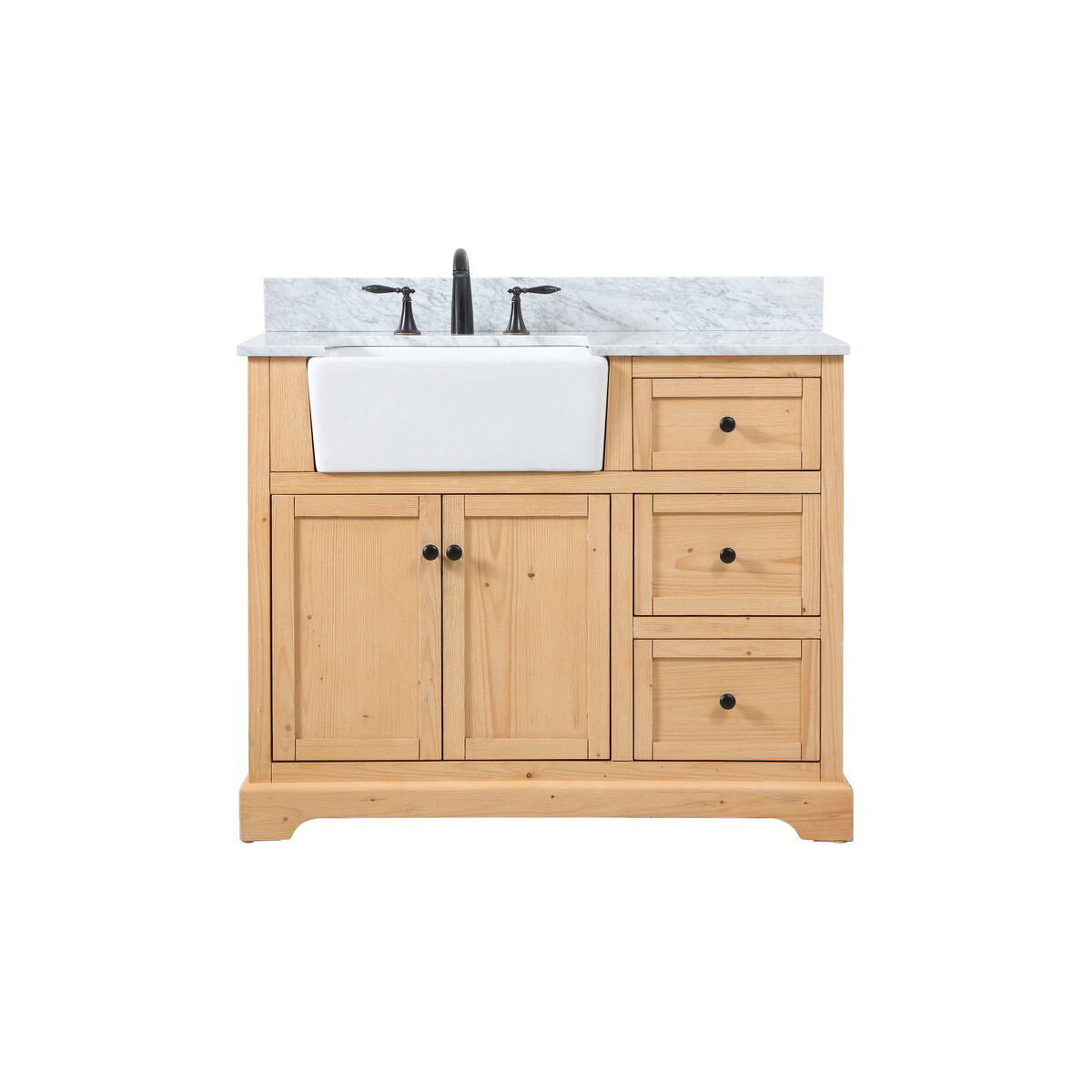 Franklin 42 X 22 X 35 inch Natural Wood Bathroom Vanity Cabinet