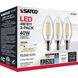 Lumos LED Candelabra Candelabra 4.00 watt 3000K LED Filament