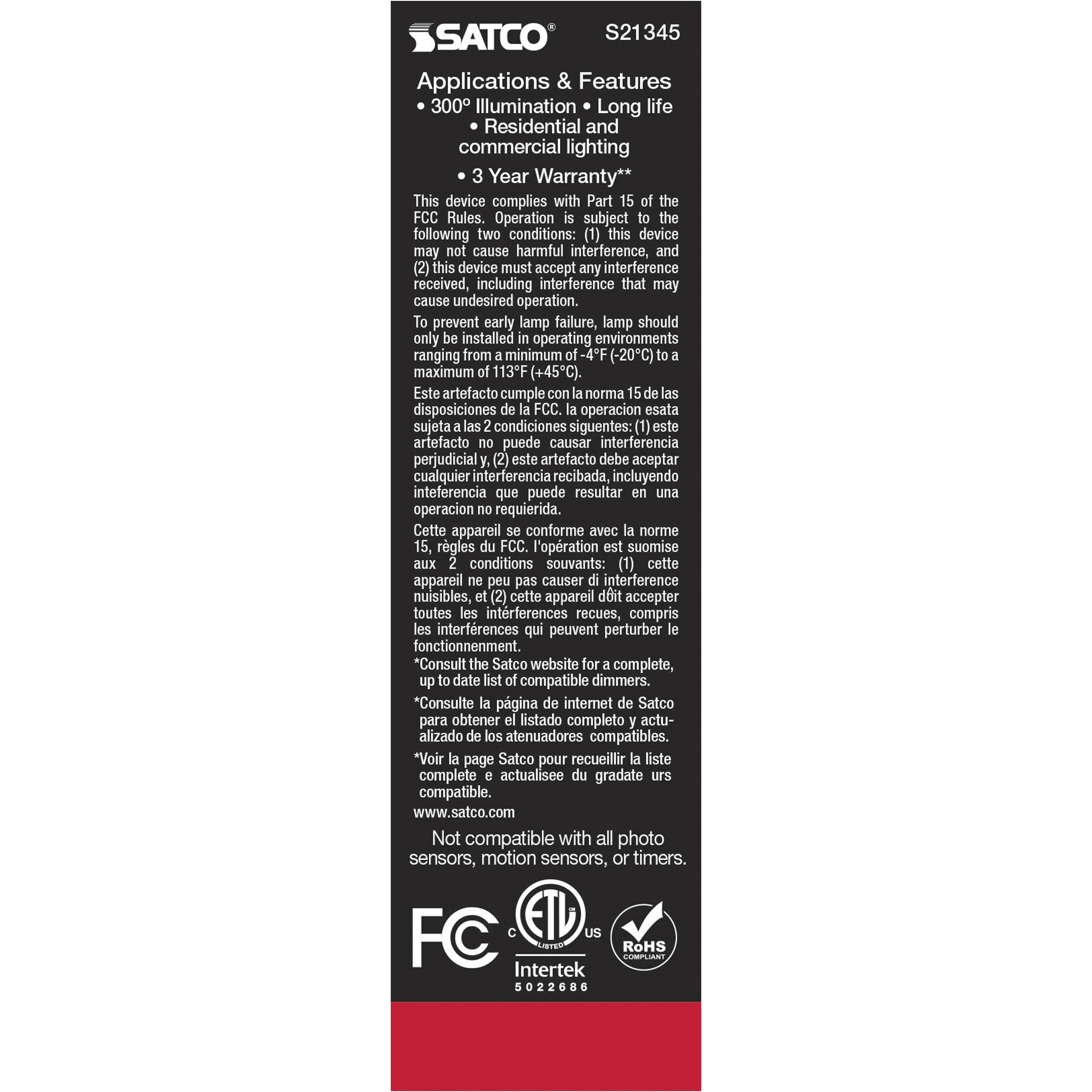 Lumos LED Medium Medium 5.50 watt 3000K LED Filament