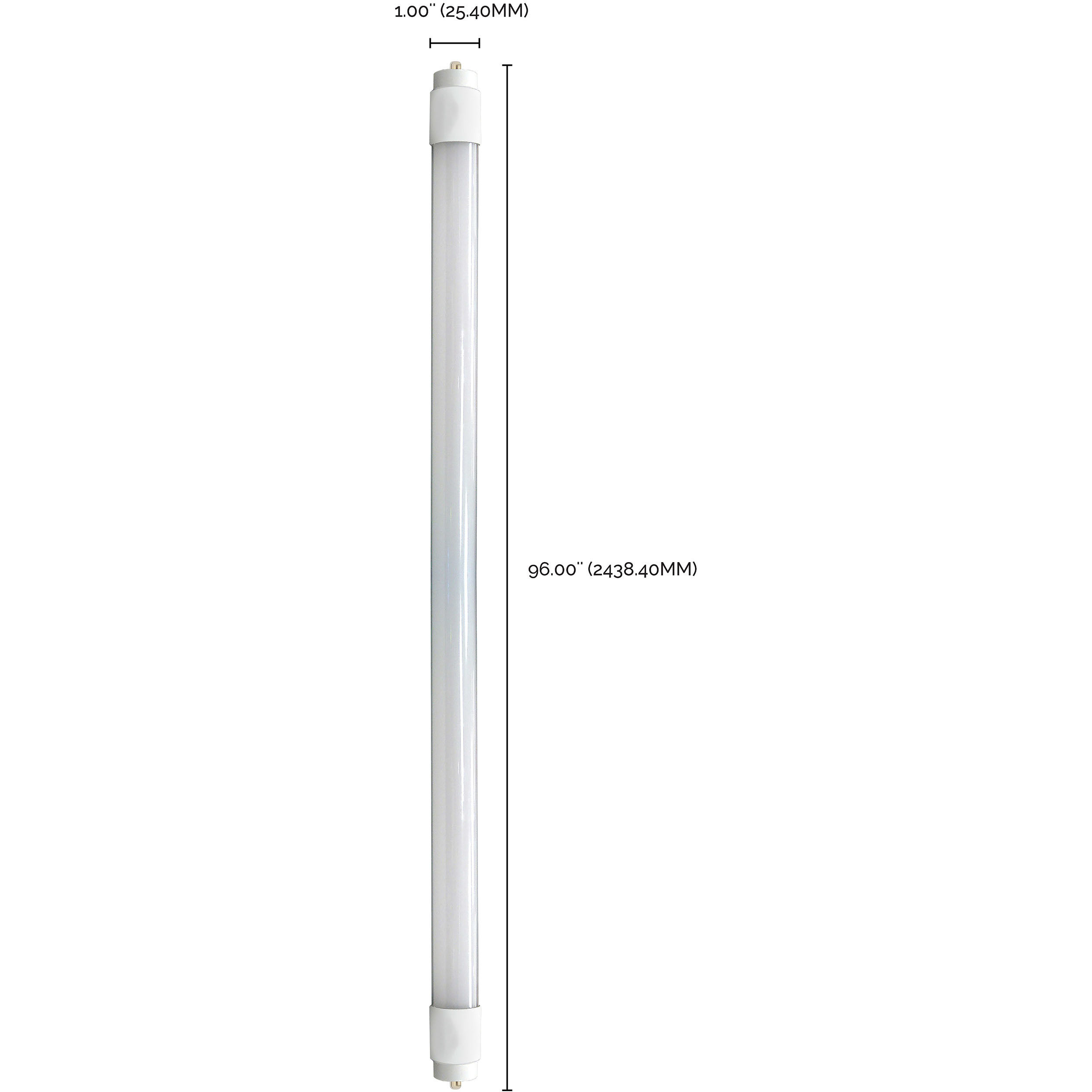 Lumos LED LED T8 Single Pin 24.00 watt 5000K Light Bulb