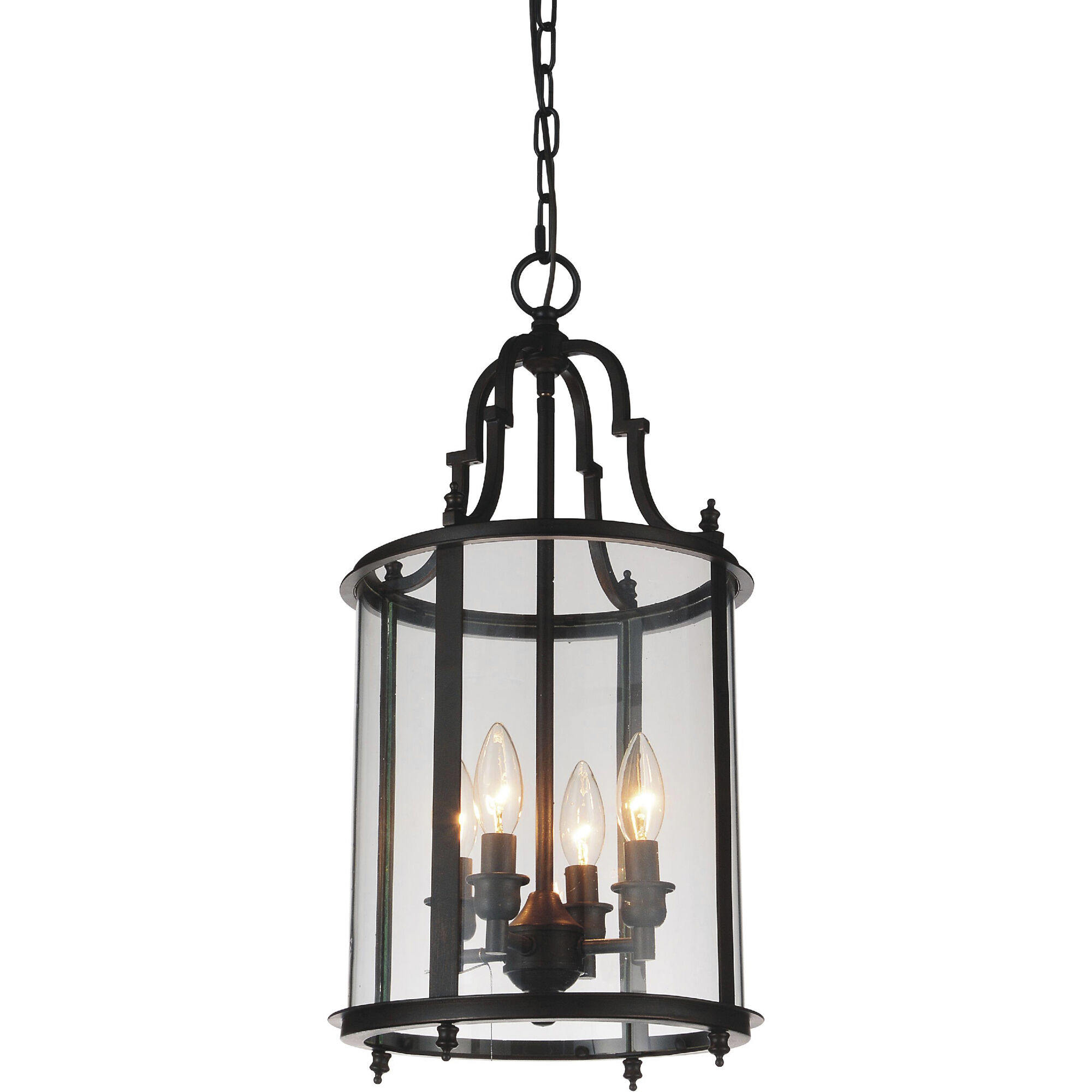 Desire 4 Light 11 inch Oil Rubbed Bronze Drum Shade Mini Pendant Ceiling Light
