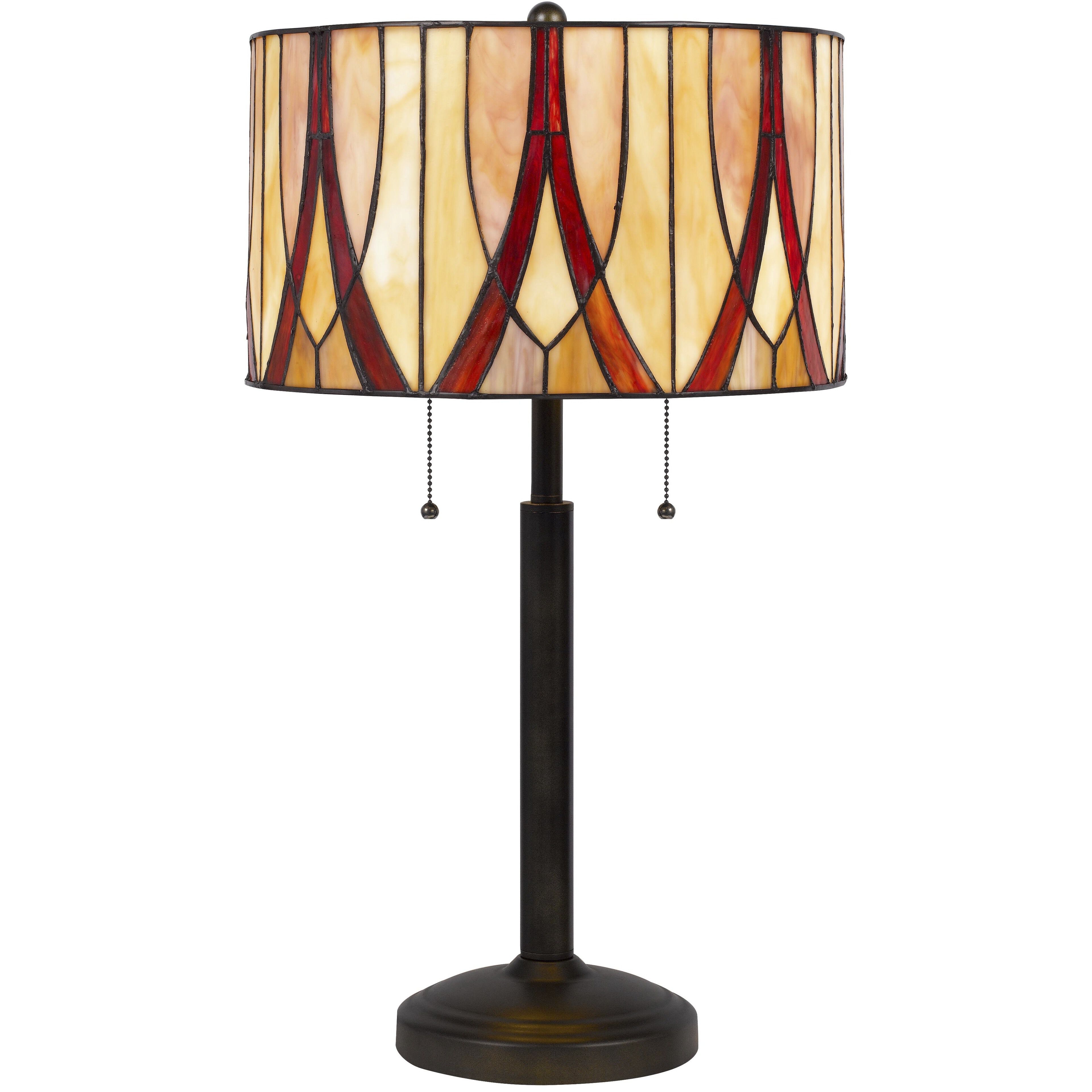 Tiffany 24 inch 60.00 watt Black Table Lamp Portable Light