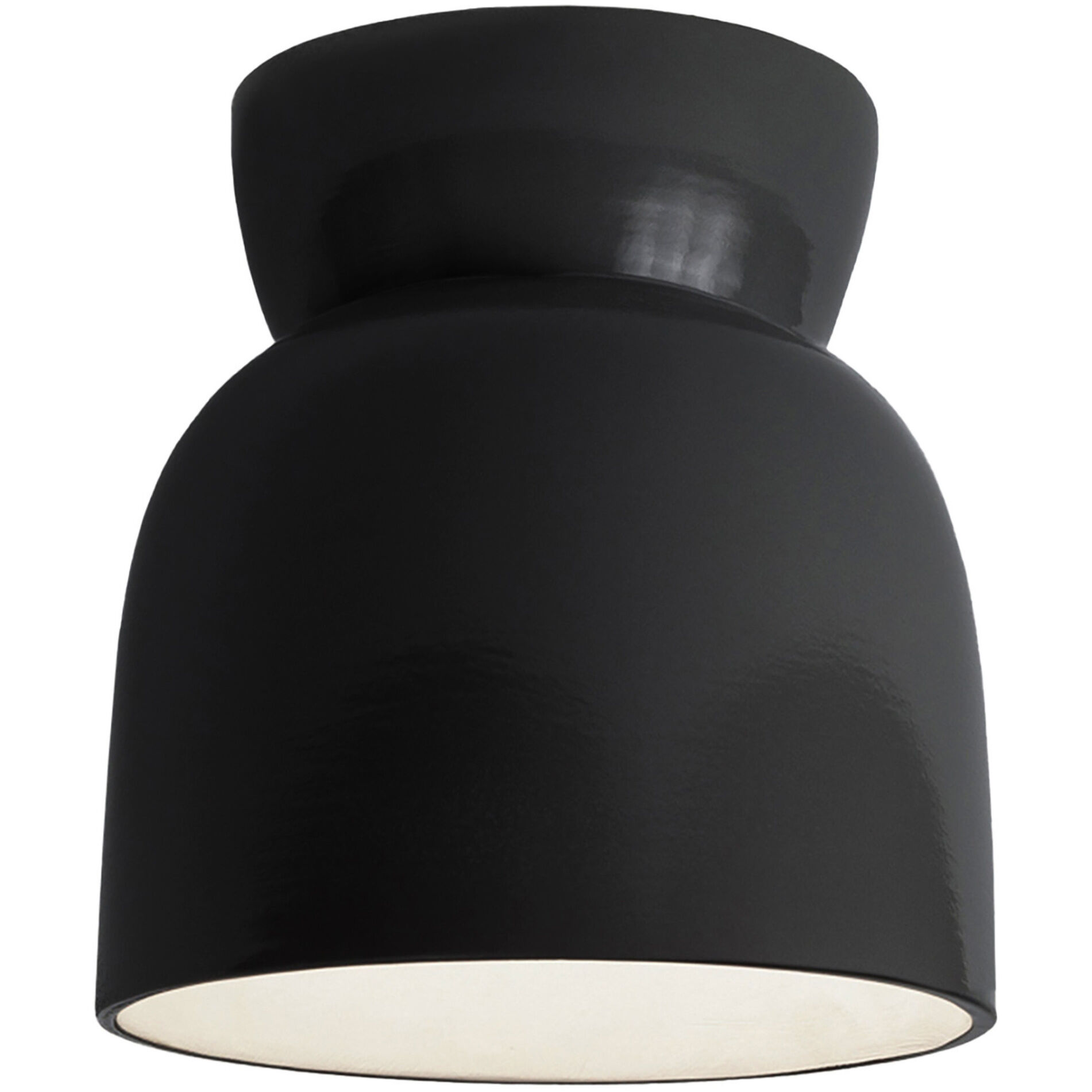 Radiance Collection 1 Light 7.5 inch Gloss Black Outdoor Flush Mount