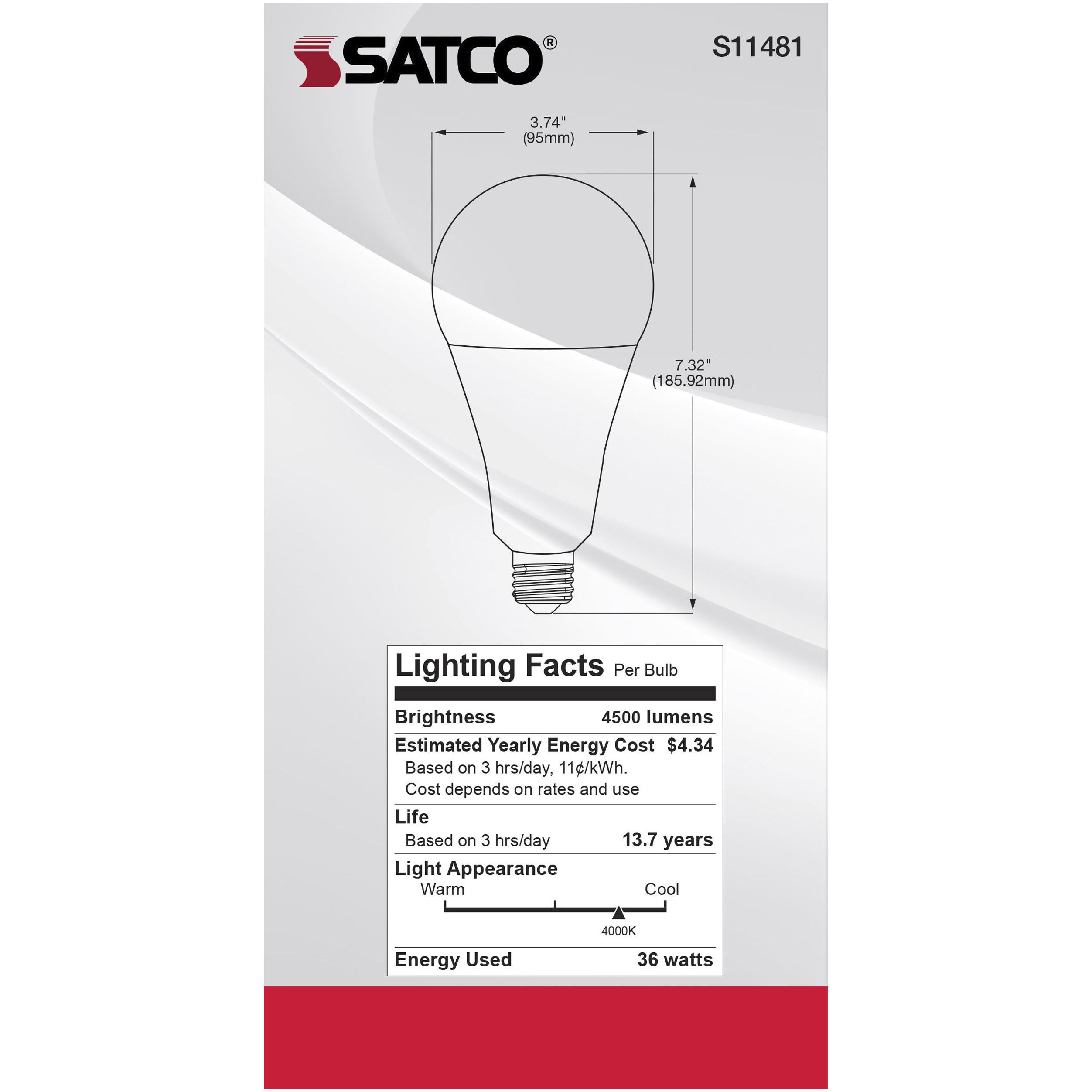 Lumos Medium 36.00 watt 4000 Utility Lamp