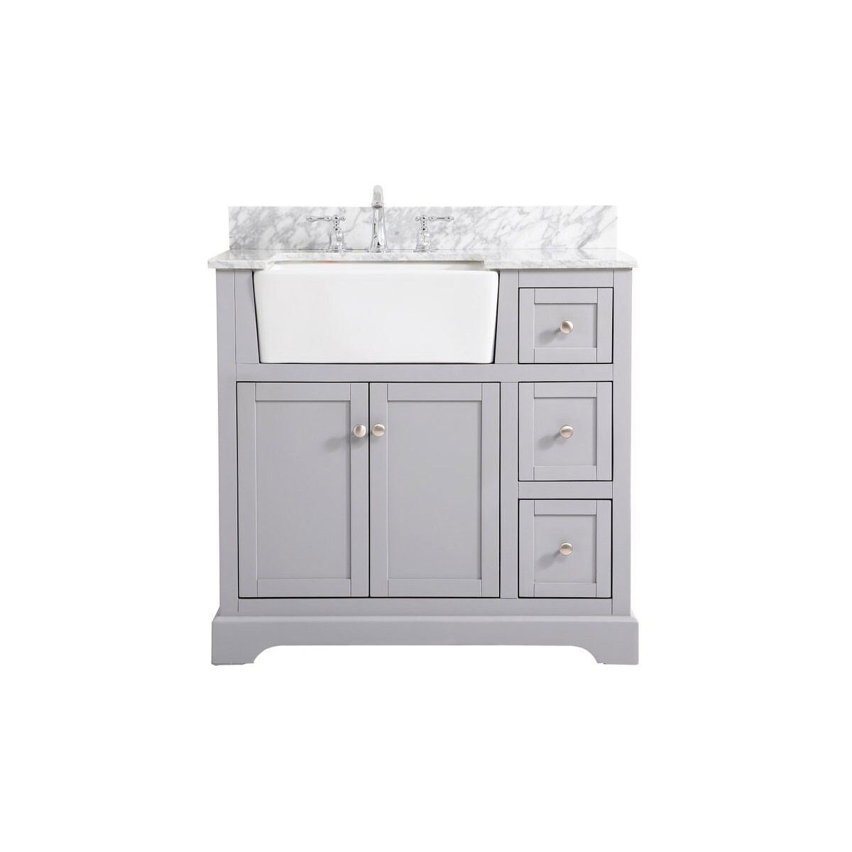 Franklin 36 X 22 X 35 inch Grey Bathroom Vanity Cabinet