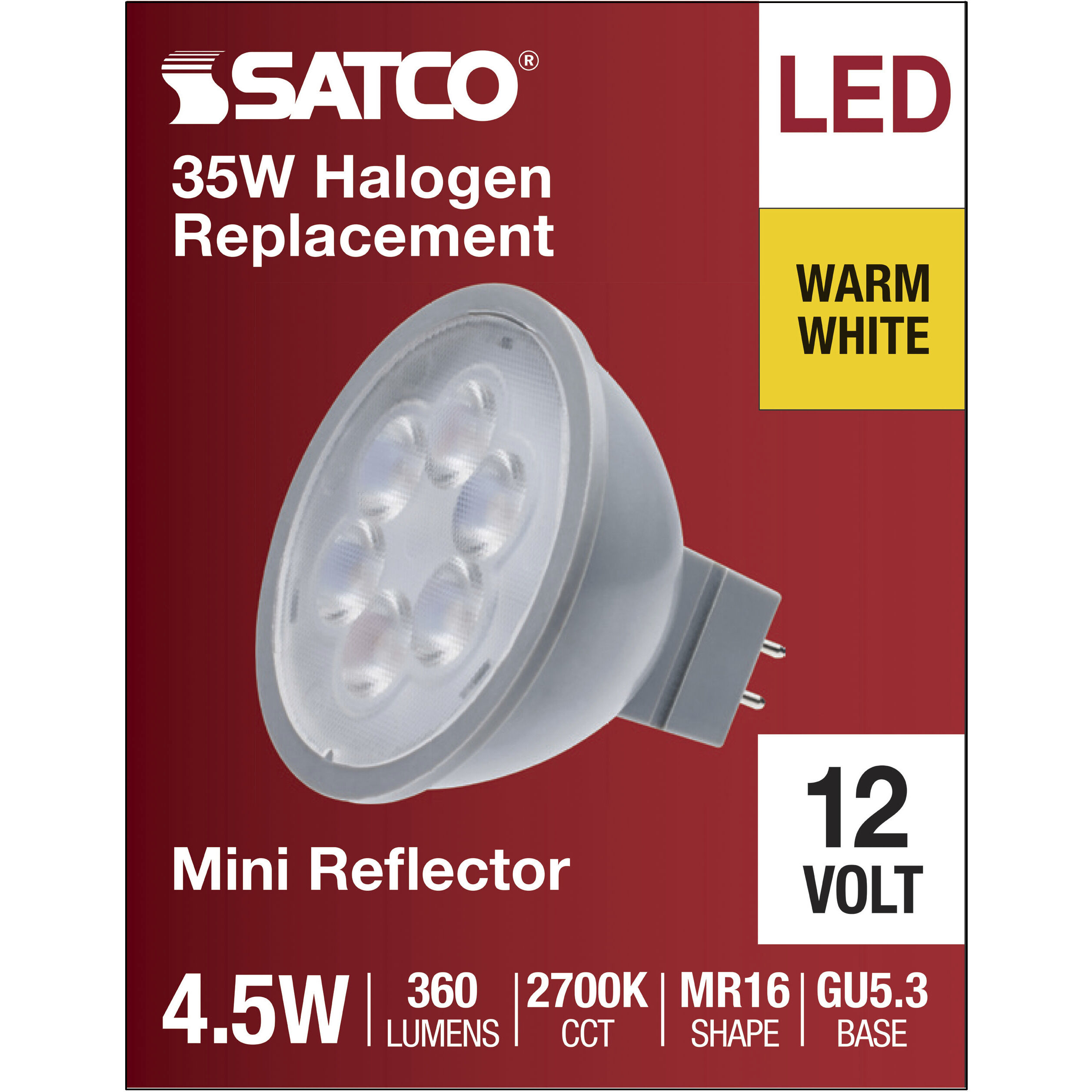 Lumos LED 4.5 watt 12 2700K Light Bulb, MR LED
