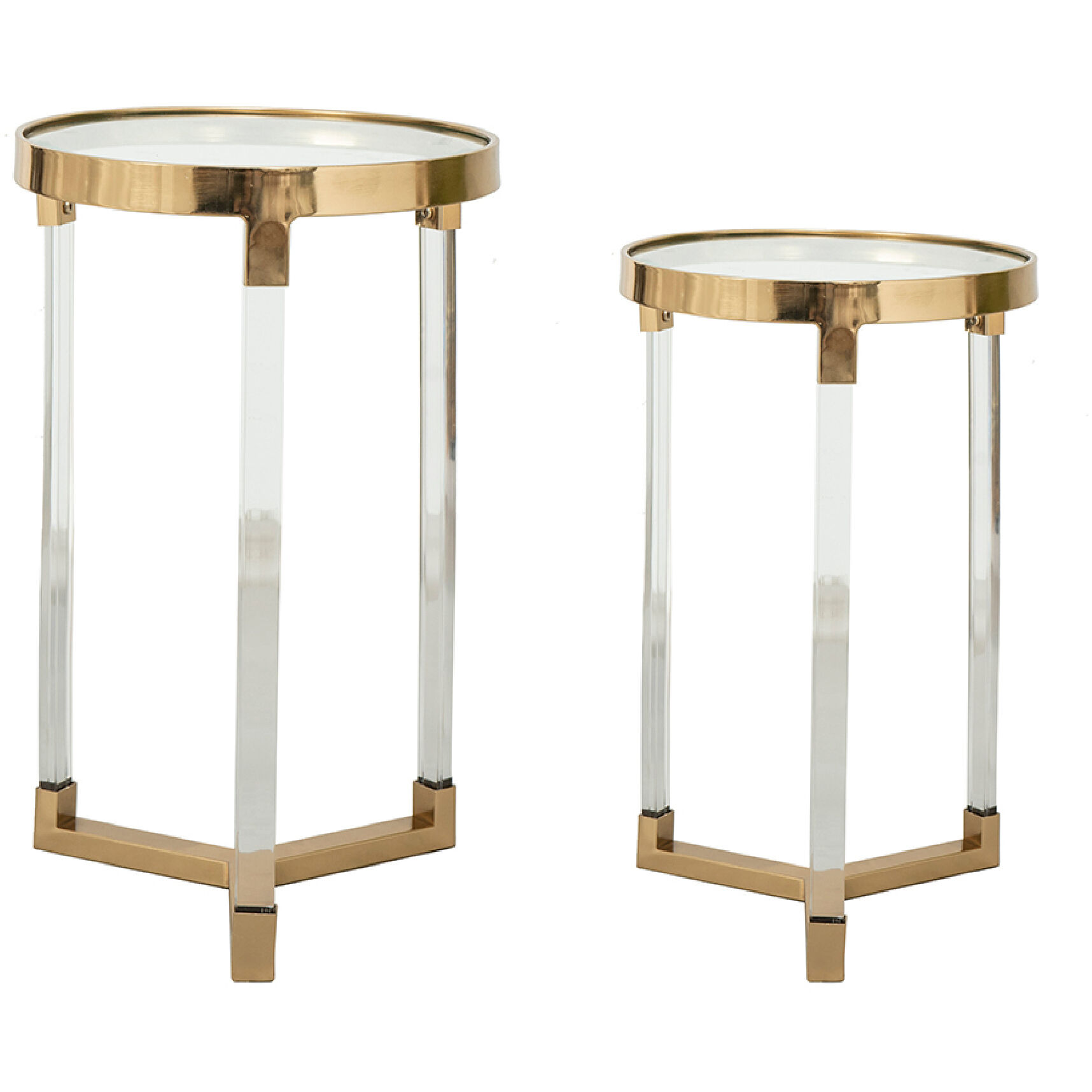 Verrill Gold/Clear Accent Table