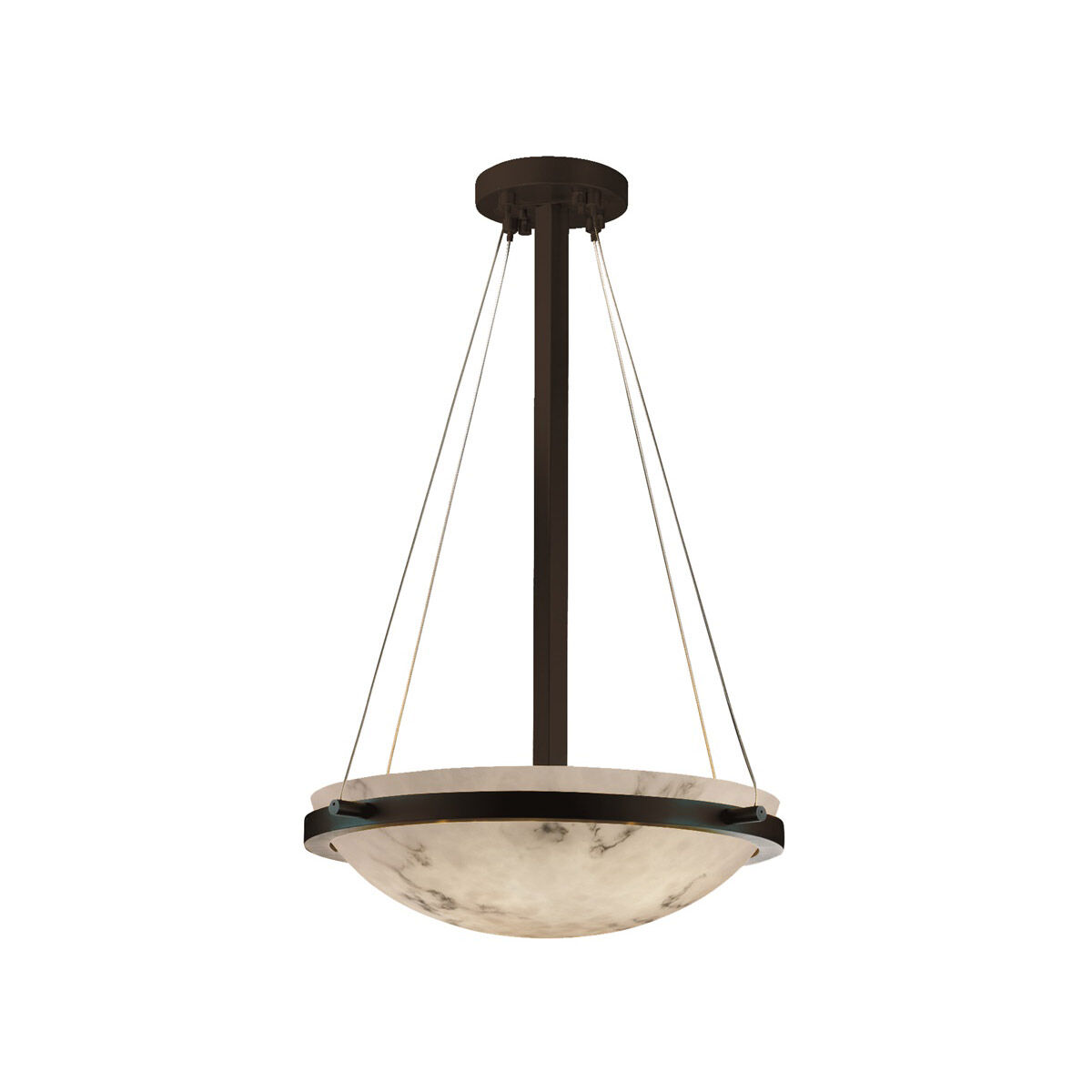 LumenAria LED 21 inch Dark Bronze Pendant Ceiling Light in 3000 Lm LED, Ring