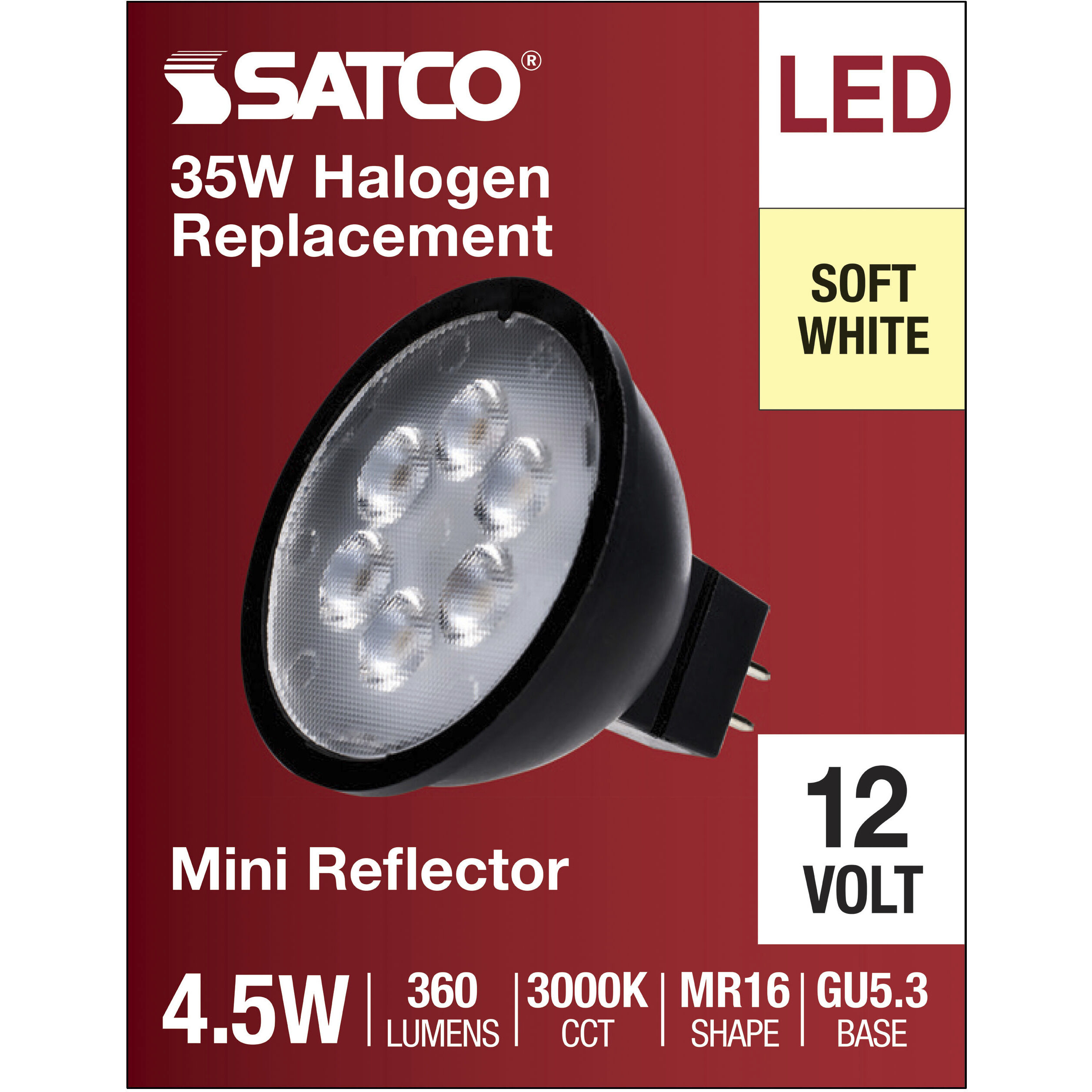 Lumos LED 4.5 watt 12 3000K Light Bulb, MR LED