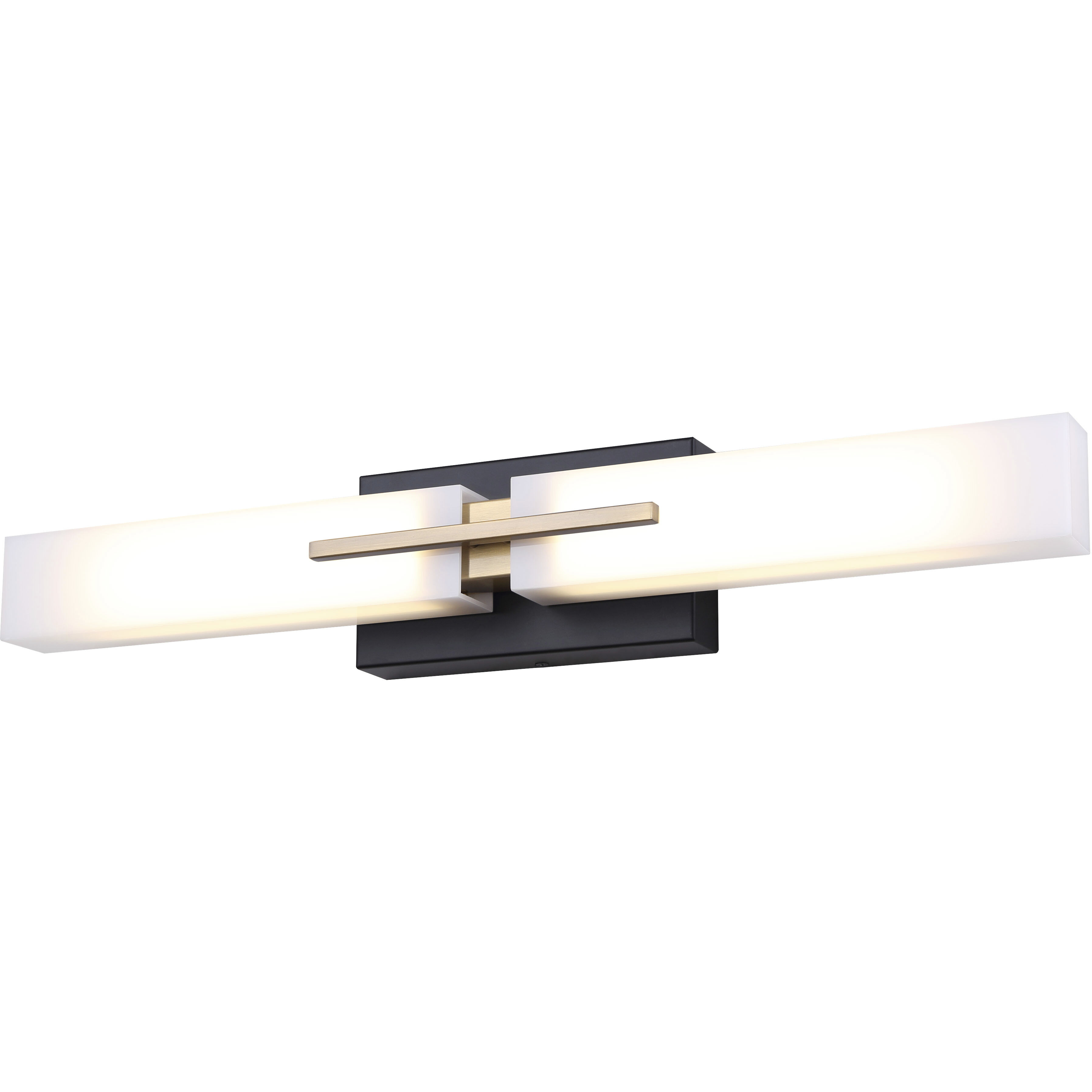 Hazel LED 24 inch Matte Black and Gold Vanity Light Wall Light